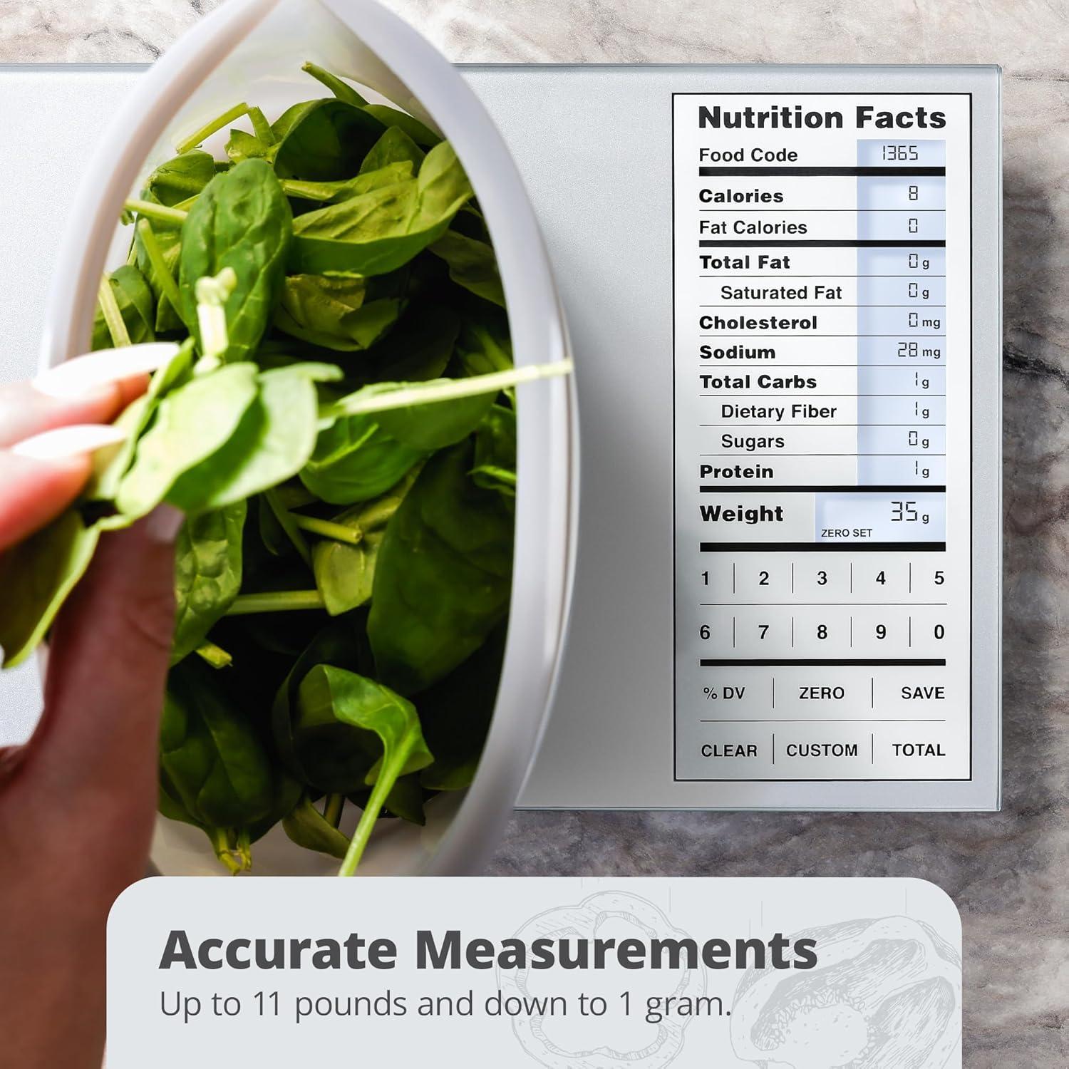 image:imageGreater Goods Bathroom Scale with Accucheck and Nutrition Facts Food Scale for Meal Prep Designed in St Louis Gray