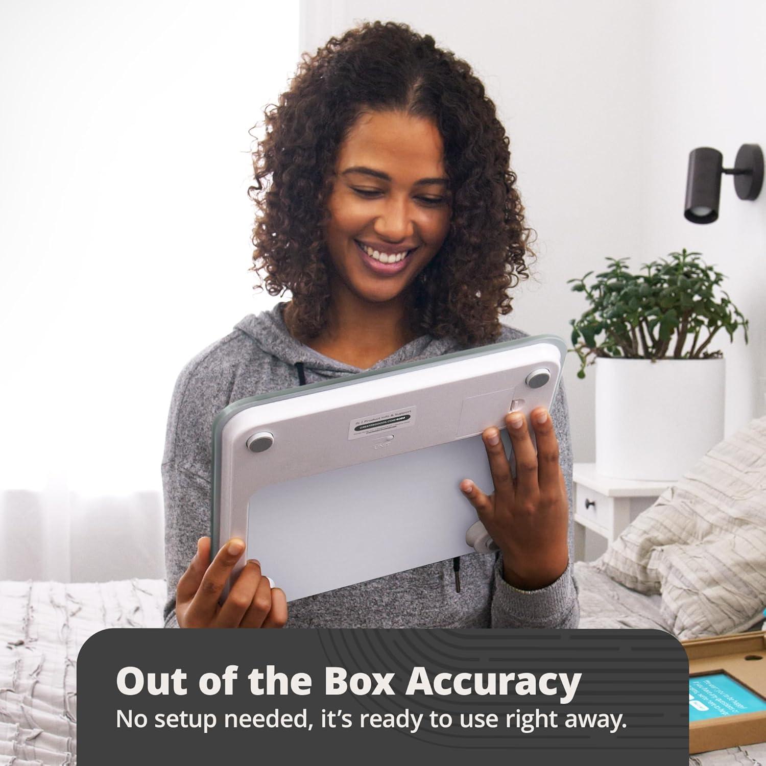 image:imageGreater Goods Bathroom Scale with Accucheck and Nutrition Facts Food Scale for Meal Prep Designed in St Louis Gray
