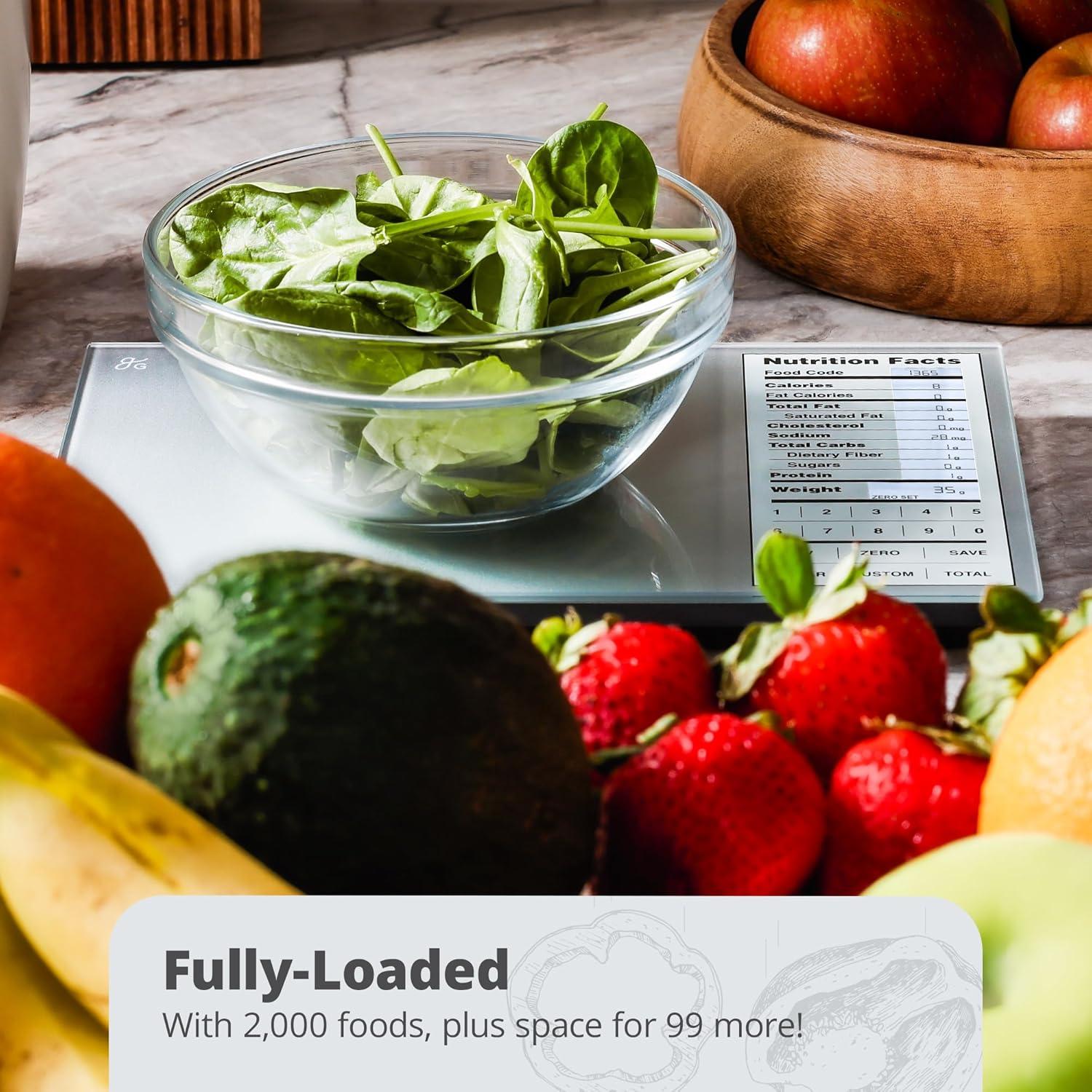 image:imageGreater Goods Bathroom Scale with Accucheck and Nutrition Facts Food Scale for Meal Prep Designed in St Louis Gray