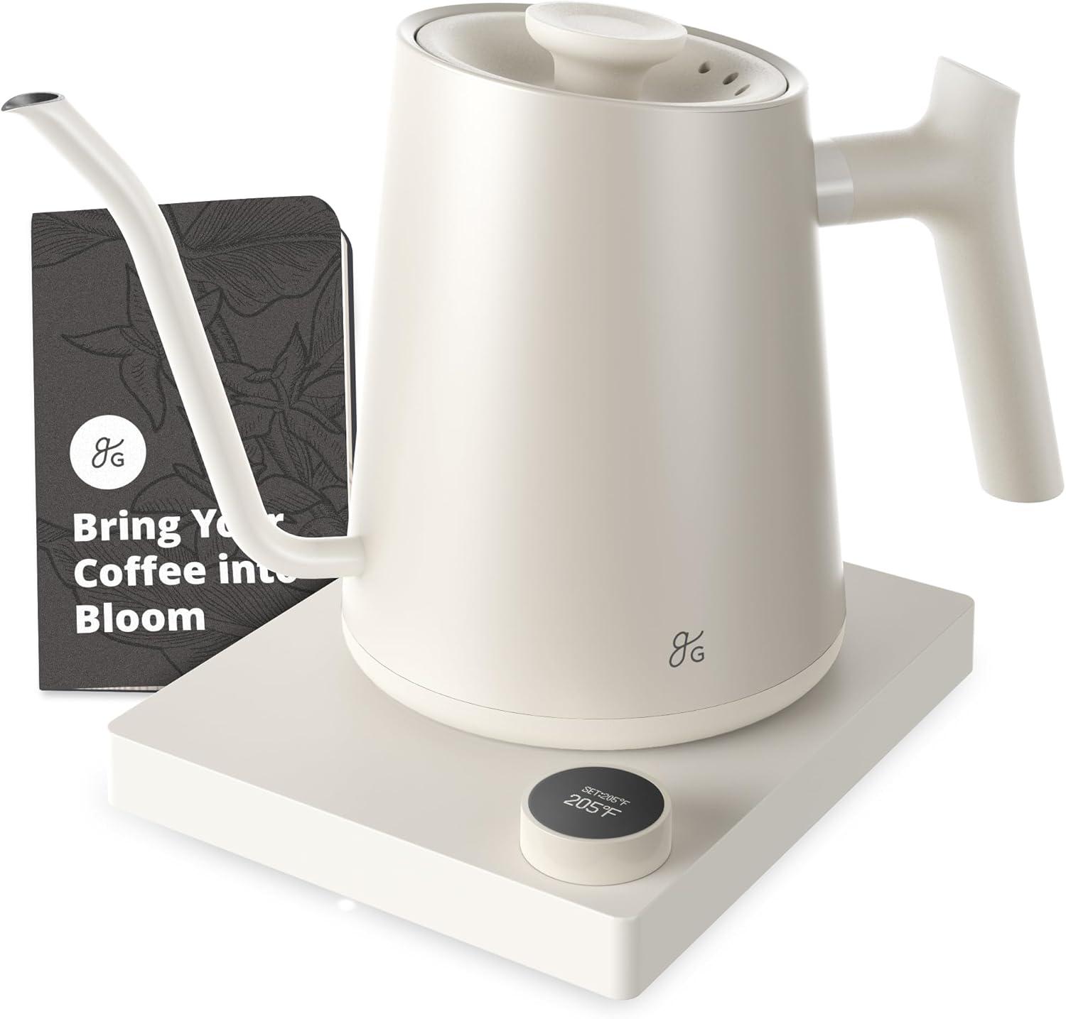 image:imageGreater Goods Electric Gooseneck Kettle and Coffee Scale Designed in St Louis Birch White