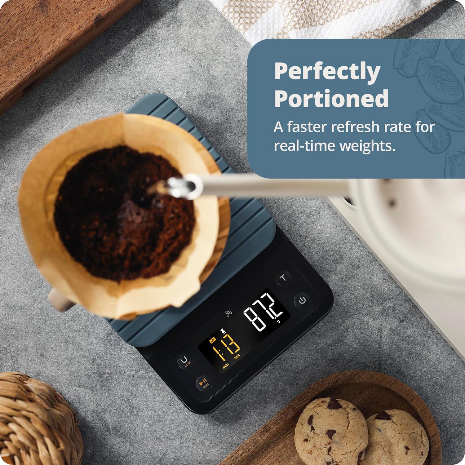 image:imageGreater Goods Electric Gooseneck Kettle and Coffee Scale Designed in St Louis Onyx BlackStone Blue