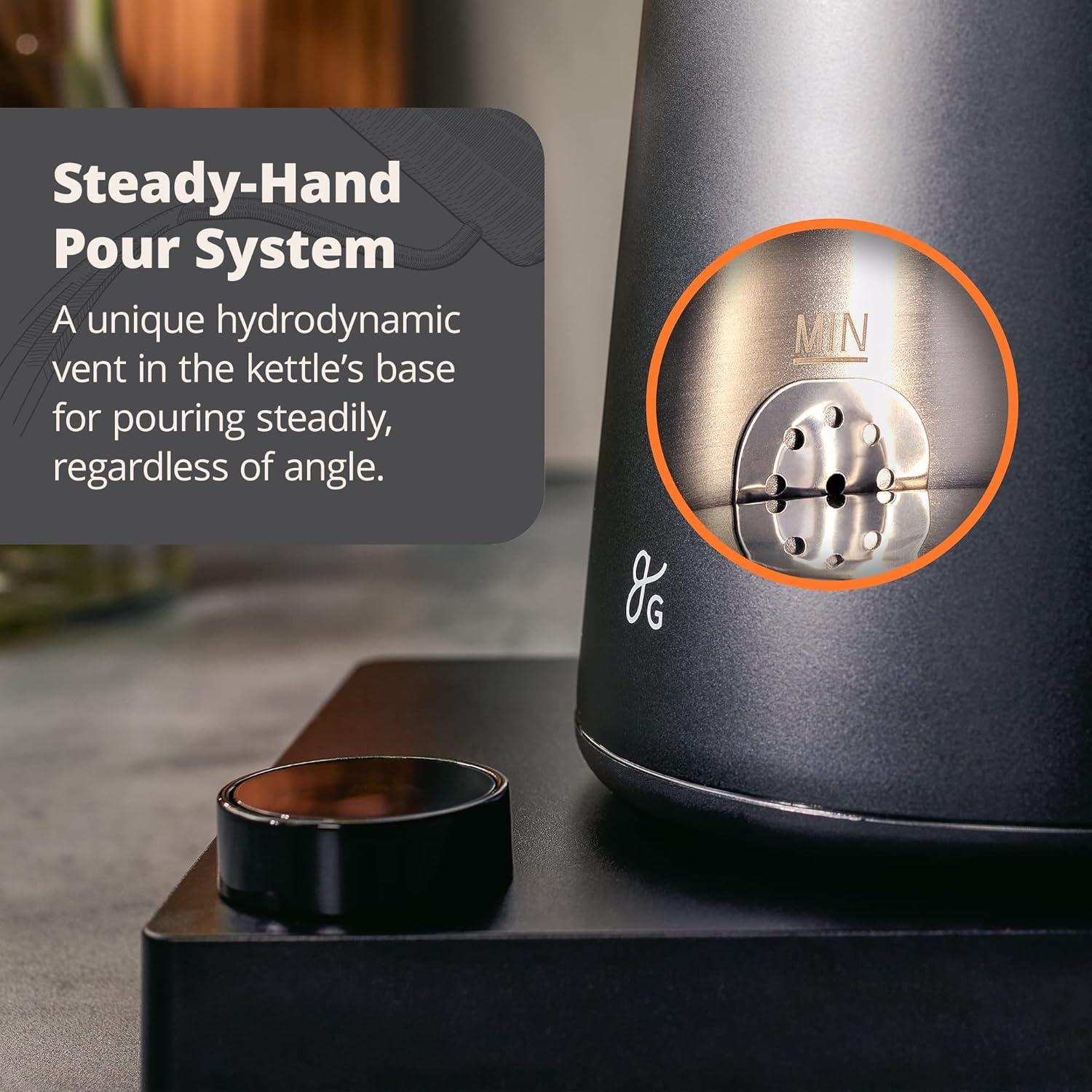 image:imageGreater Goods Electric Gooseneck Kettle and Coffee Scale Designed in St Louis Onyx BlackStone Blue