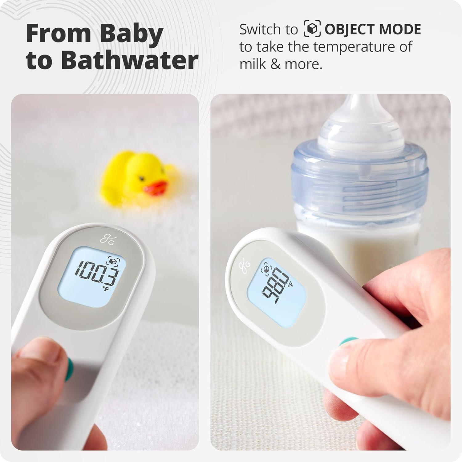 image:imageGreater Goods NoTouch Infrared Digital Thermometer for Adults Kids and Babies Forehead Thermometer with Ergonomic Grip Fever Alarm Powder BlueWhite