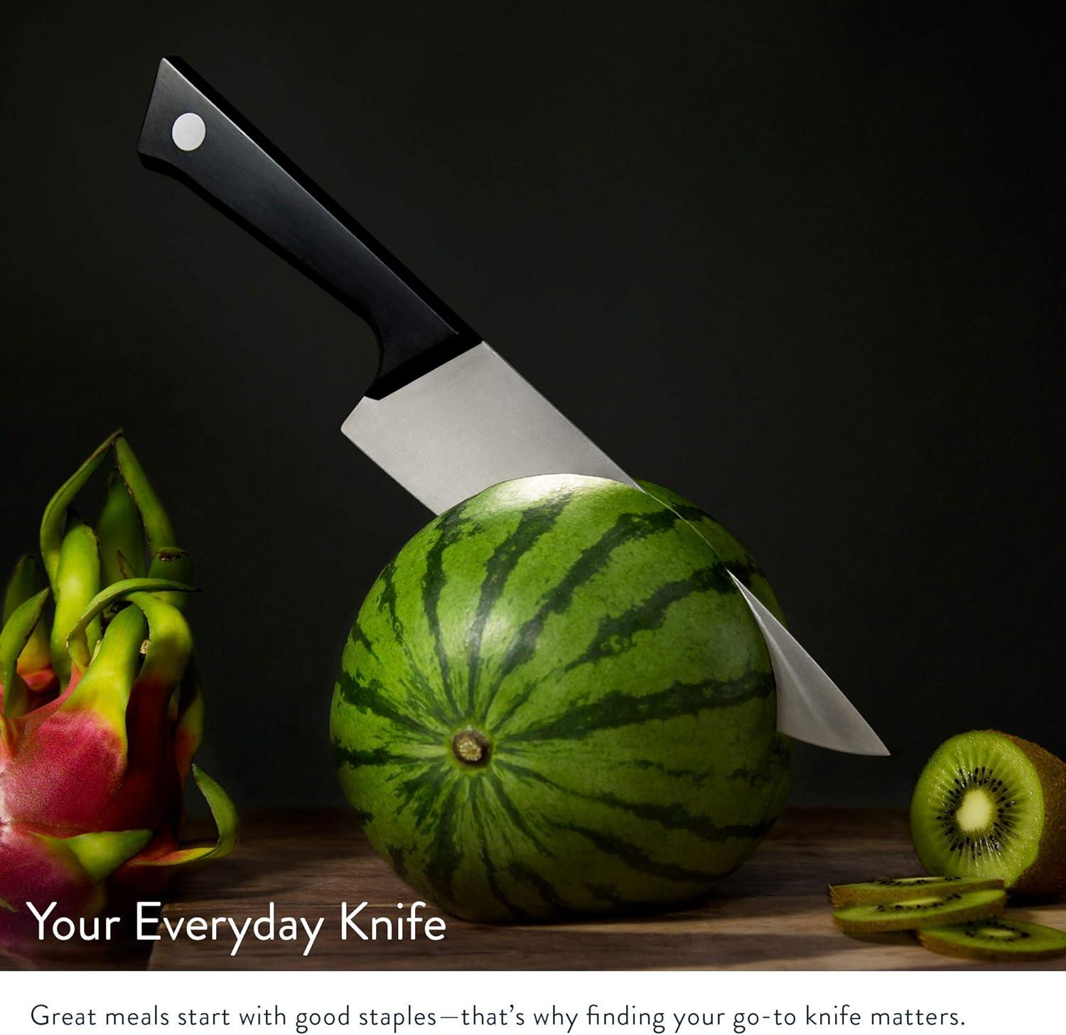 image:imageGreater Goods Premium 3Ply 9Cr18 Steel Chef Knife 8Inch Professional Kitchen Knife with Full Tang Triple Rivet HandleBlack