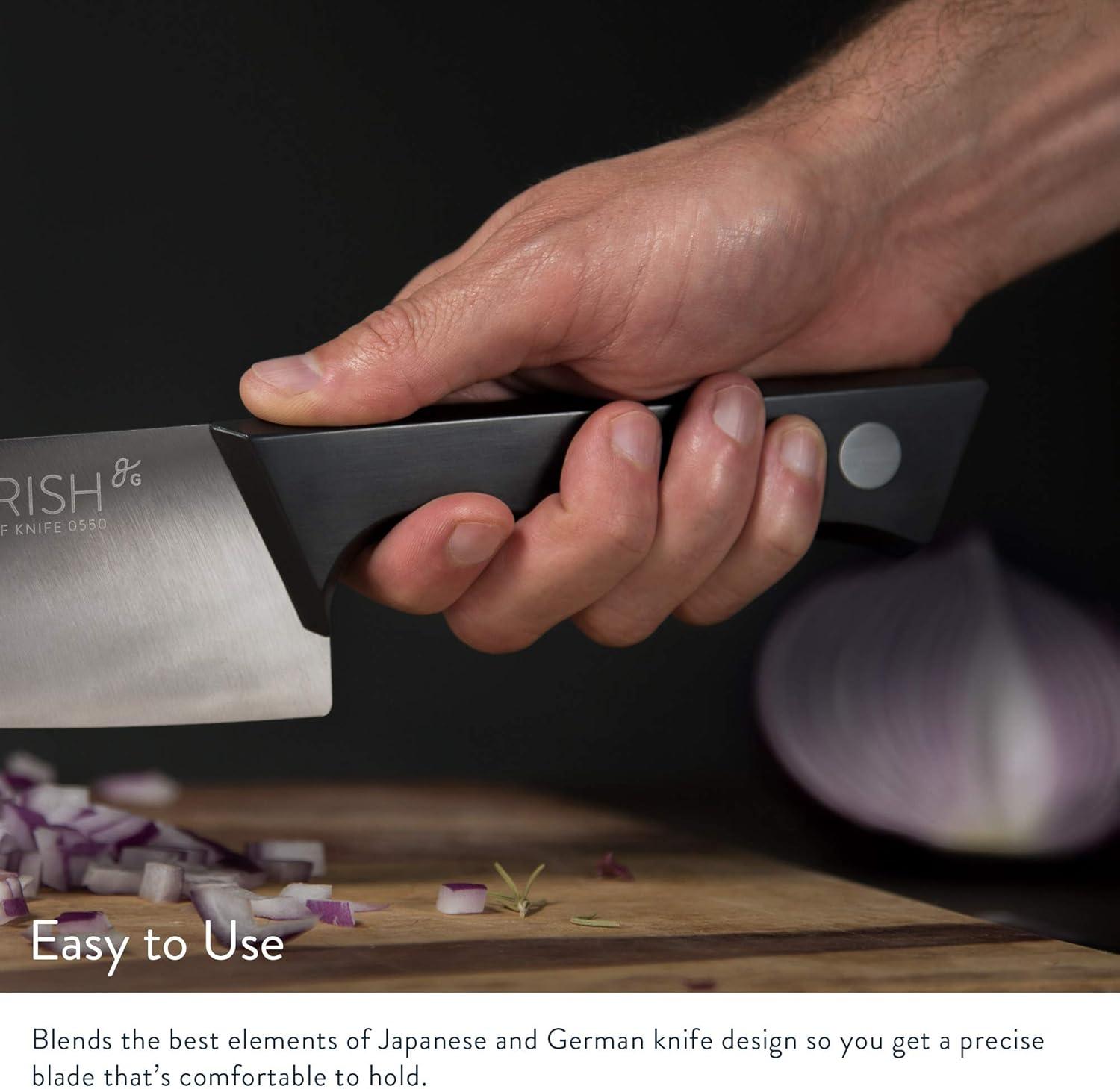 image:imageGreater Goods Premium 3Ply 9Cr18 Steel Chef Knife 8Inch Professional Kitchen Knife with Full Tang Triple Rivet HandleBlack