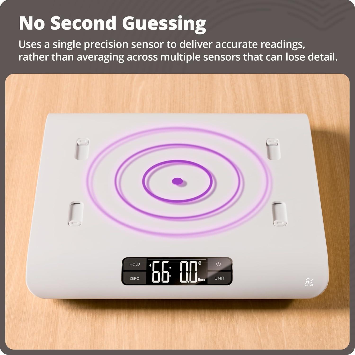 image:imageGreater Goods Smart Baby Scale Bluetooth Digital Infant Scale for Newborns amp Toddlers Automatically Track Growth in gG Baby App Accurate Even with Movement 01 oz Precision Sensor 66 lb CapacityBasic Baby Scale