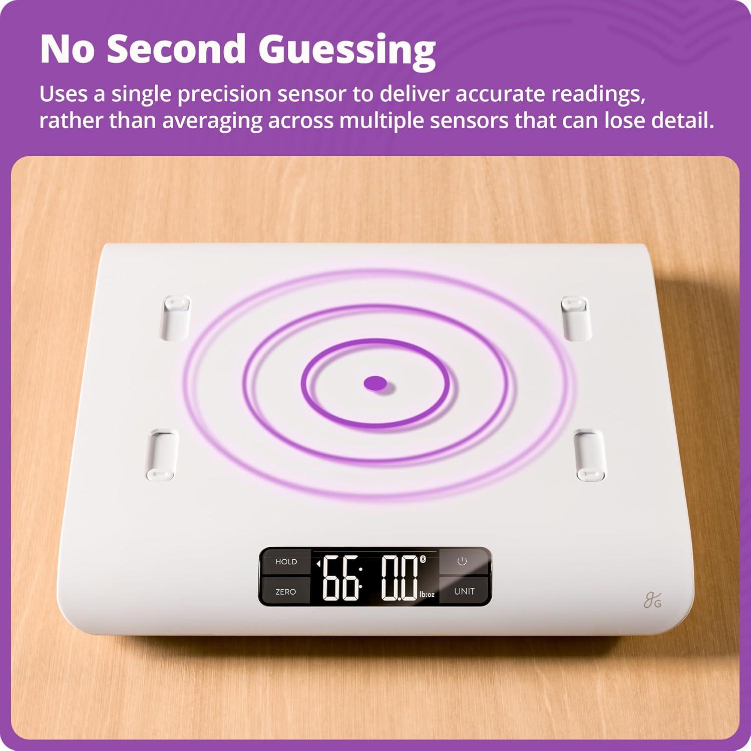 image:imageGreater Goods Smart Baby Scale Bluetooth Digital Infant Scale for Newborns amp Toddlers Automatically Track Growth in gG Baby App Accurate Even with Movement 01 oz Precision Sensor 66 lb CapacityBluetooth Scale Connected