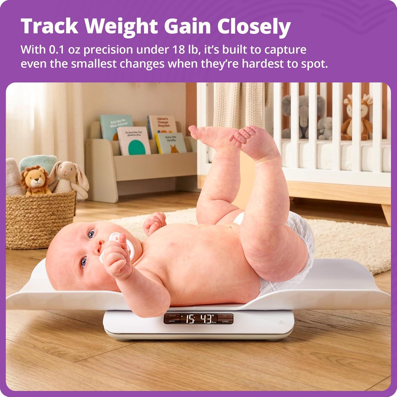 image:imageGreater Goods Smart Baby Scale Bluetooth Digital Infant Scale for Newborns amp Toddlers Automatically Track Growth in gG Baby App Accurate Even with Movement 01 oz Precision Sensor 66 lb CapacityBluetooth Scale Connected
