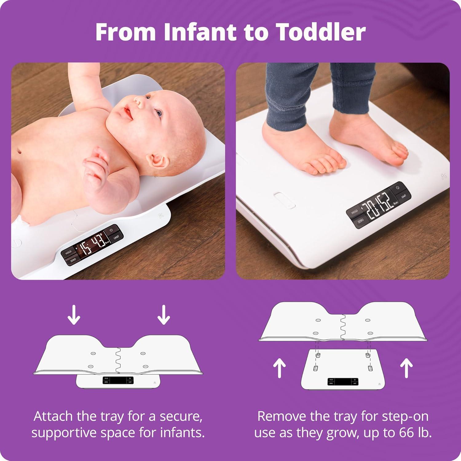 image:imageGreater Goods Smart Baby Scale Bluetooth Digital Infant Scale for Newborns amp Toddlers Automatically Track Growth in gG Baby App Accurate Even with Movement 01 oz Precision Sensor 66 lb CapacityBluetooth Scale Connected