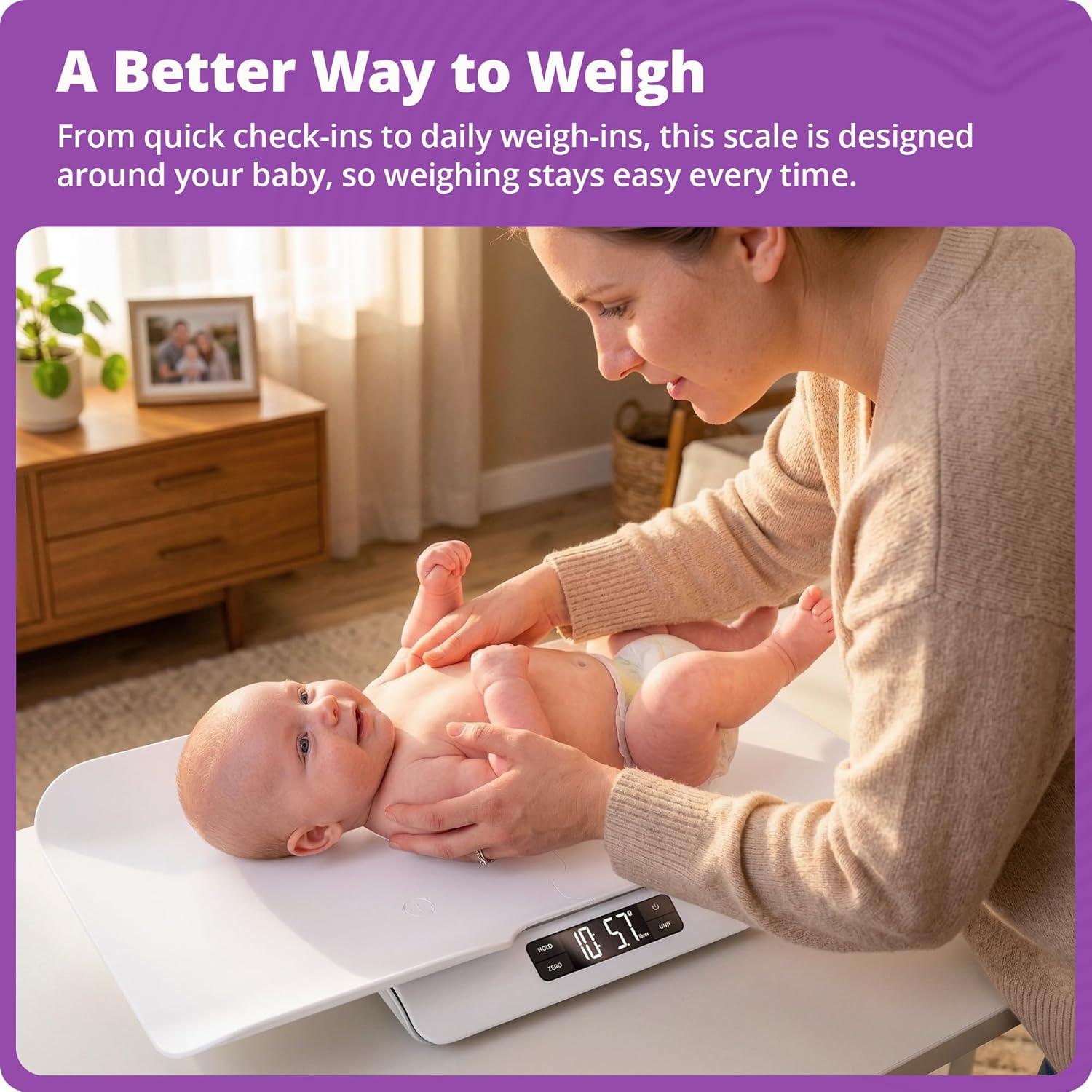 image:imageGreater Goods Smart Baby Scale Bluetooth Digital Infant Scale for Newborns amp Toddlers Automatically Track Growth in gG Baby App Accurate Even with Movement 01 oz Precision Sensor 66 lb CapacityBluetooth Scale Connected