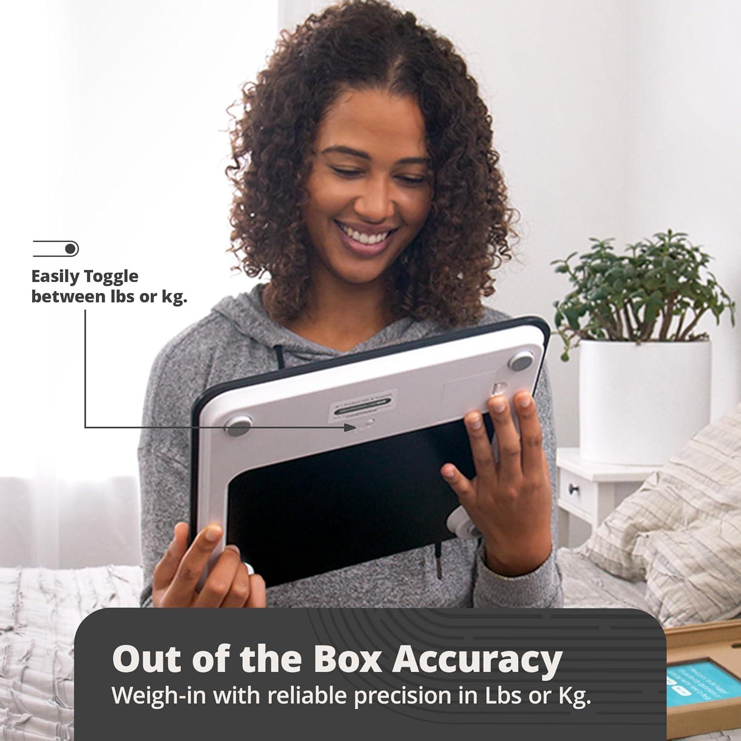 image:imageGreater Goods Smart Scale Track Your Weight Loss Journey with Verified Accuracy amp Smart GoalBased Monitoring WiFi amp Bluetooth SyncBlack