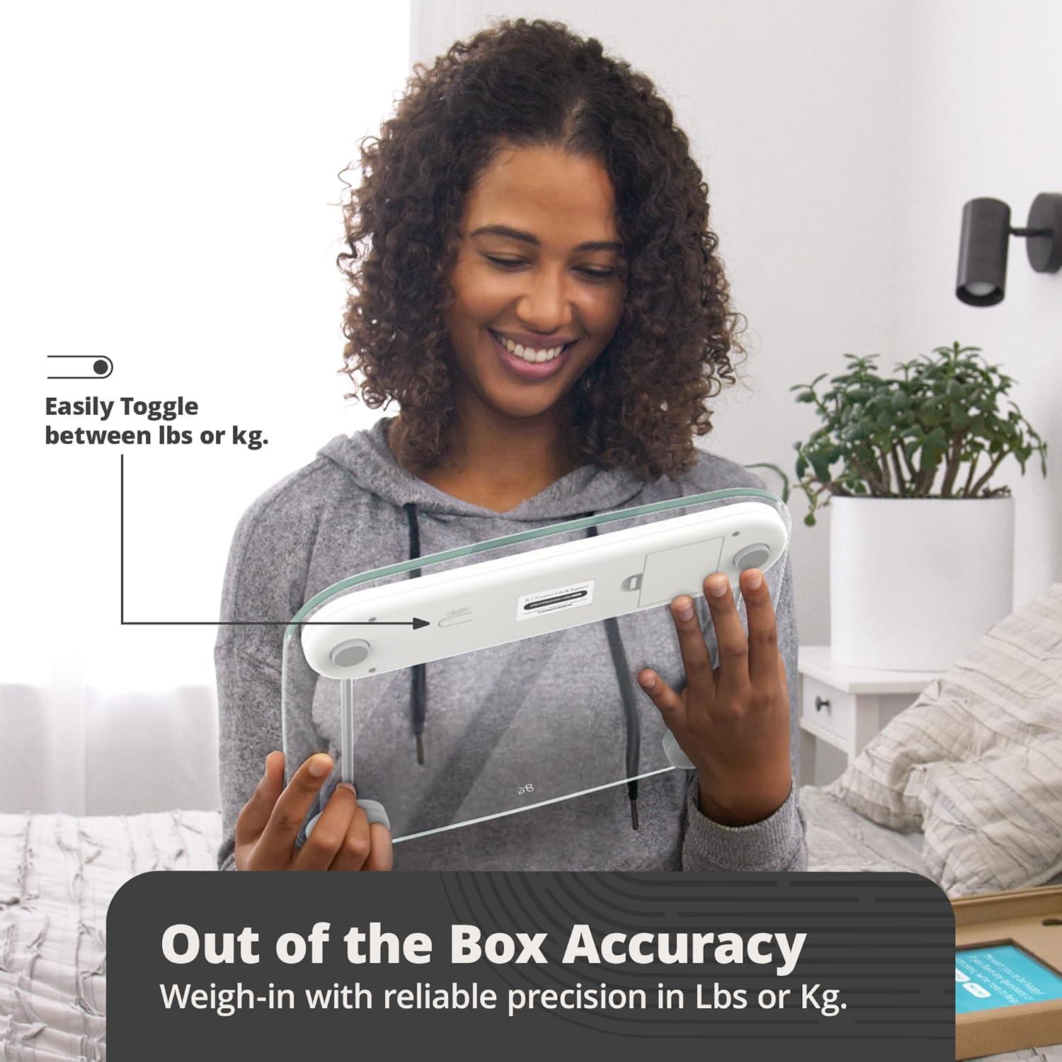image:imageGreater Goods Smart Scale Track Your Weight Loss Journey with Verified Accuracy amp Smart GoalBased Monitoring WiFi amp Bluetooth SyncClear
