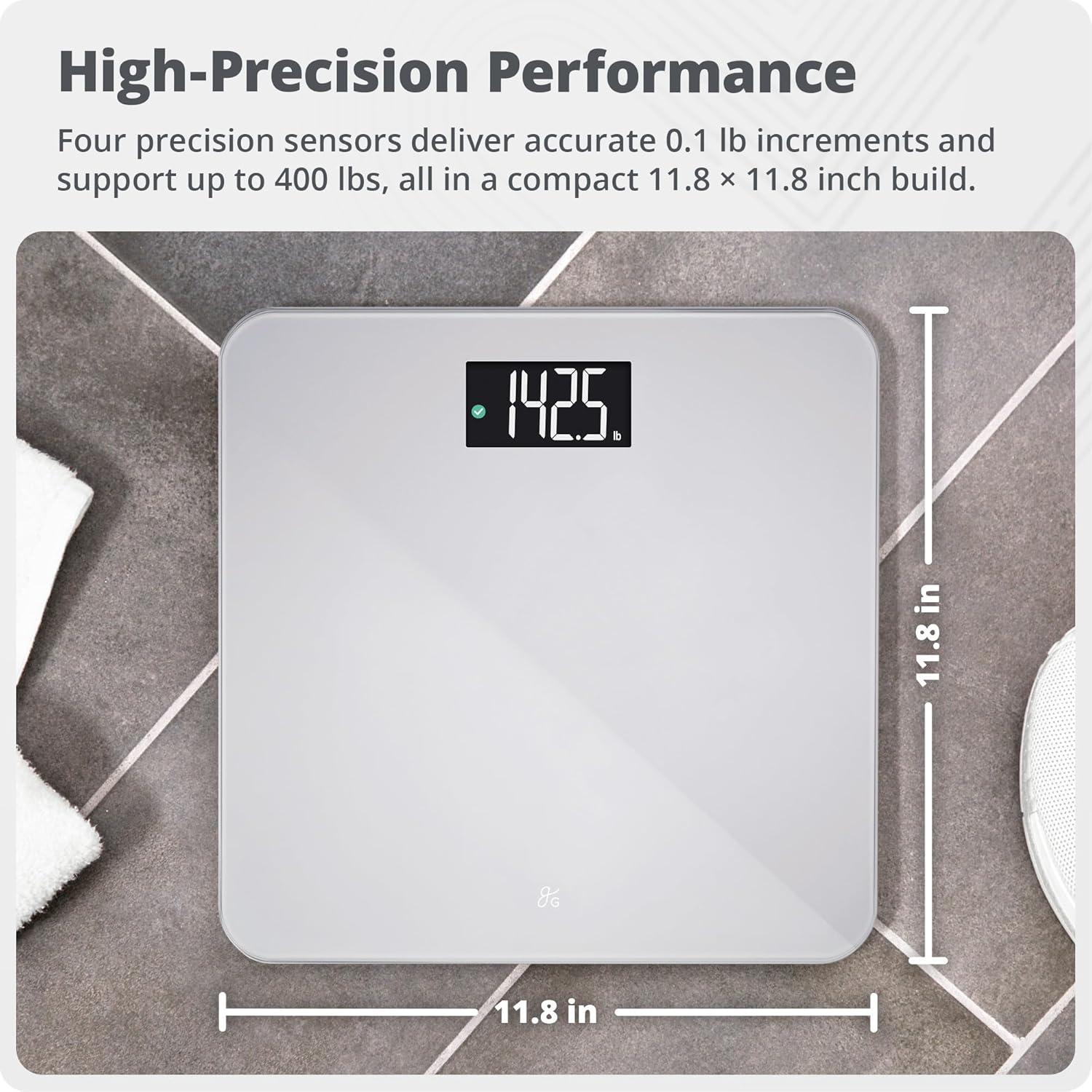 image:imageGreater Goods Smart Scale Track Your Weight Loss Journey with Verified Accuracy amp Smart GoalBased Monitoring WiFi amp Bluetooth SyncPearl Gray