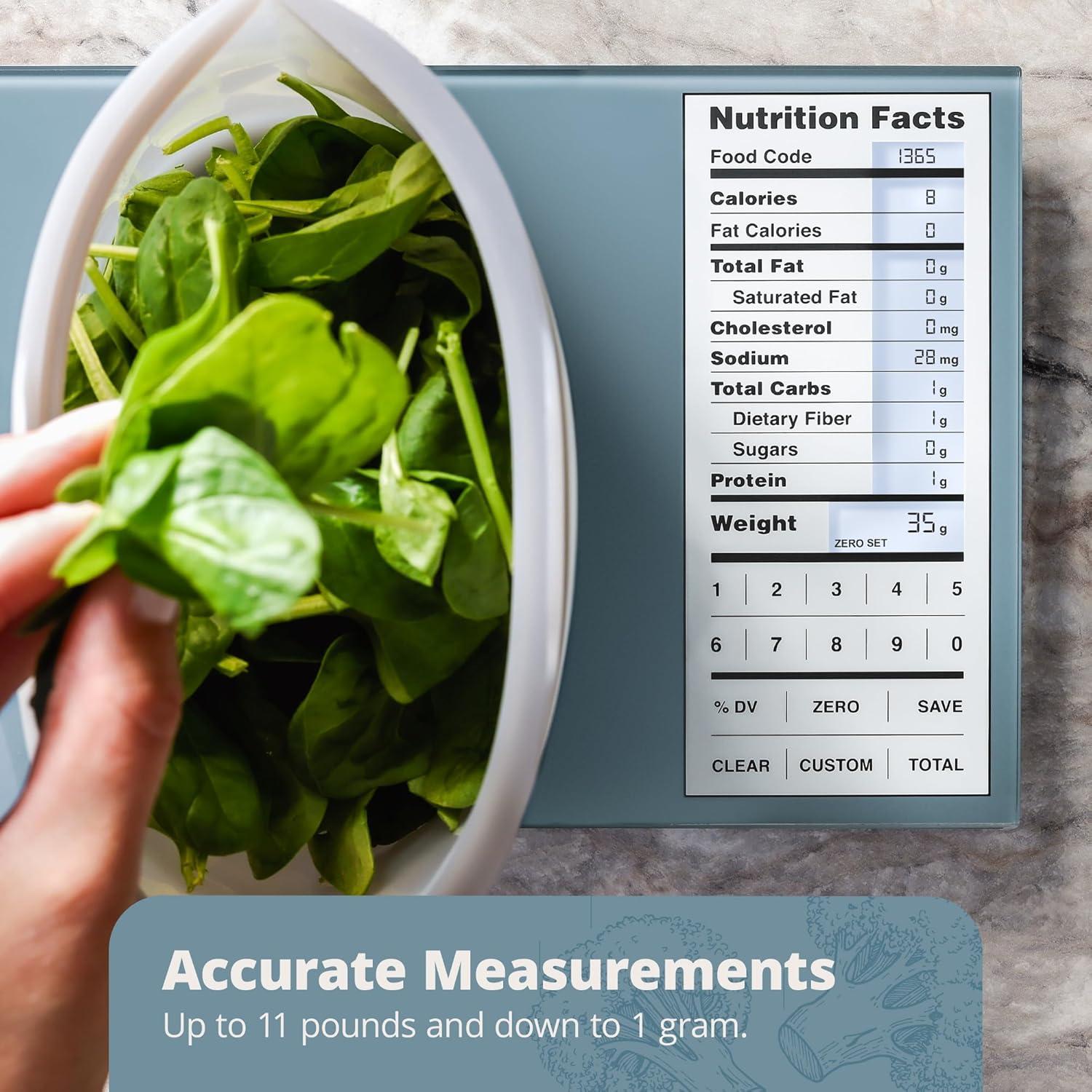 image:imageGreater Goods Verve Smart Scale with Accucheck and Nutrition Facts Food Scale for Meal Prep Designed in St Louis BlackStone Blue