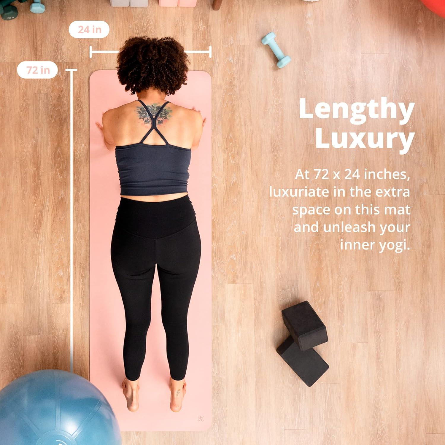 image:imageGreater Goods Yoga Mat Extra Thick 7mm NonSlip Pilates Mat for Yoga Stretching amp Core Strength 72 x 24 Lightweight Exercise Mat with Carrying Strap