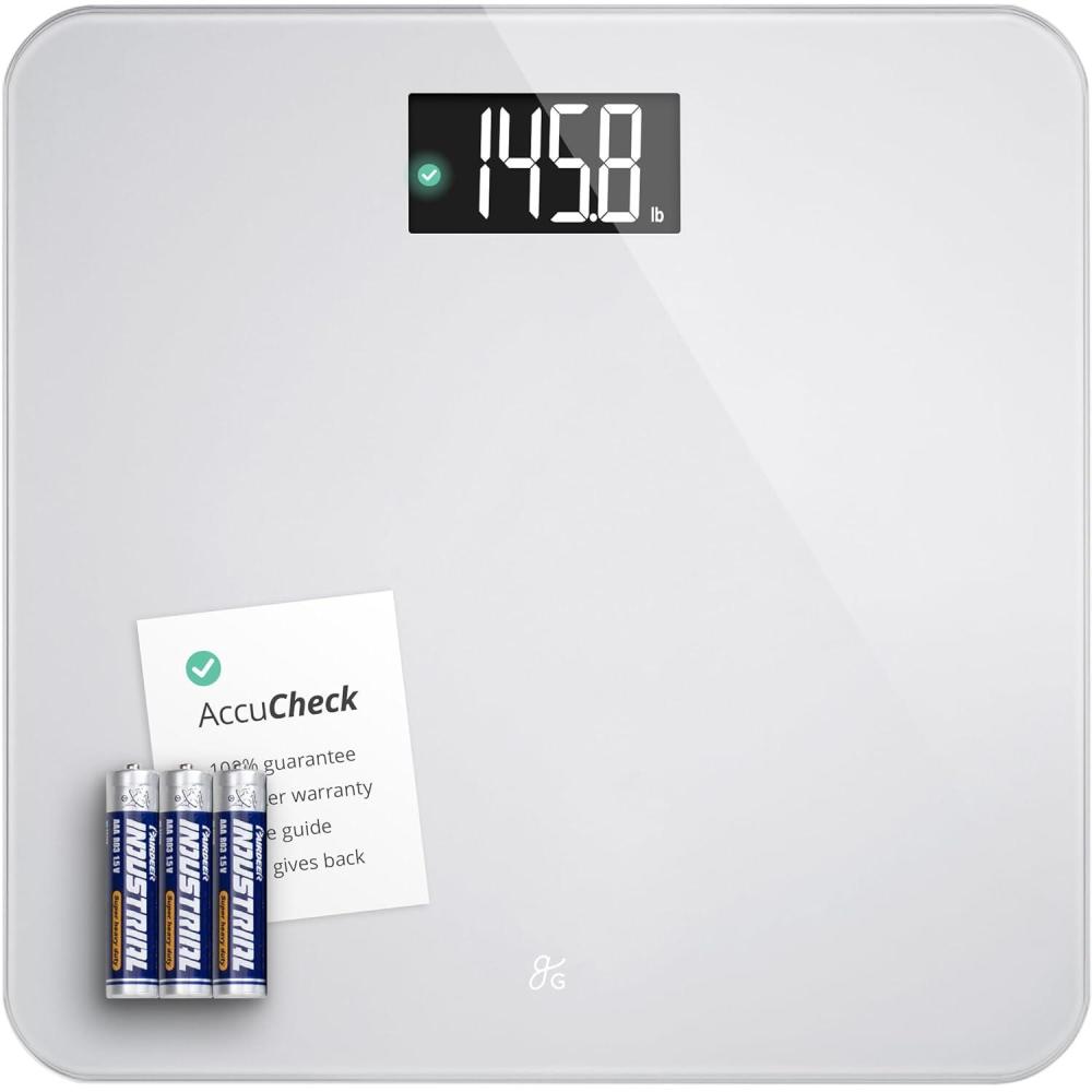 image:imageGreater Goods Smart Scale Track Your Weight Loss Journey with Verified Accuracy amp Smart GoalBased Monitoring WiFi amp Bluetooth SyncPearl Gray