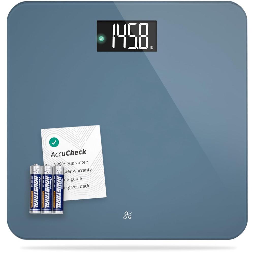 image:imageGreater Goods Smart Scale Track Your Weight Loss Journey with Verified Accuracy amp Smart GoalBased Monitoring WiFi amp Bluetooth SyncStone Blue