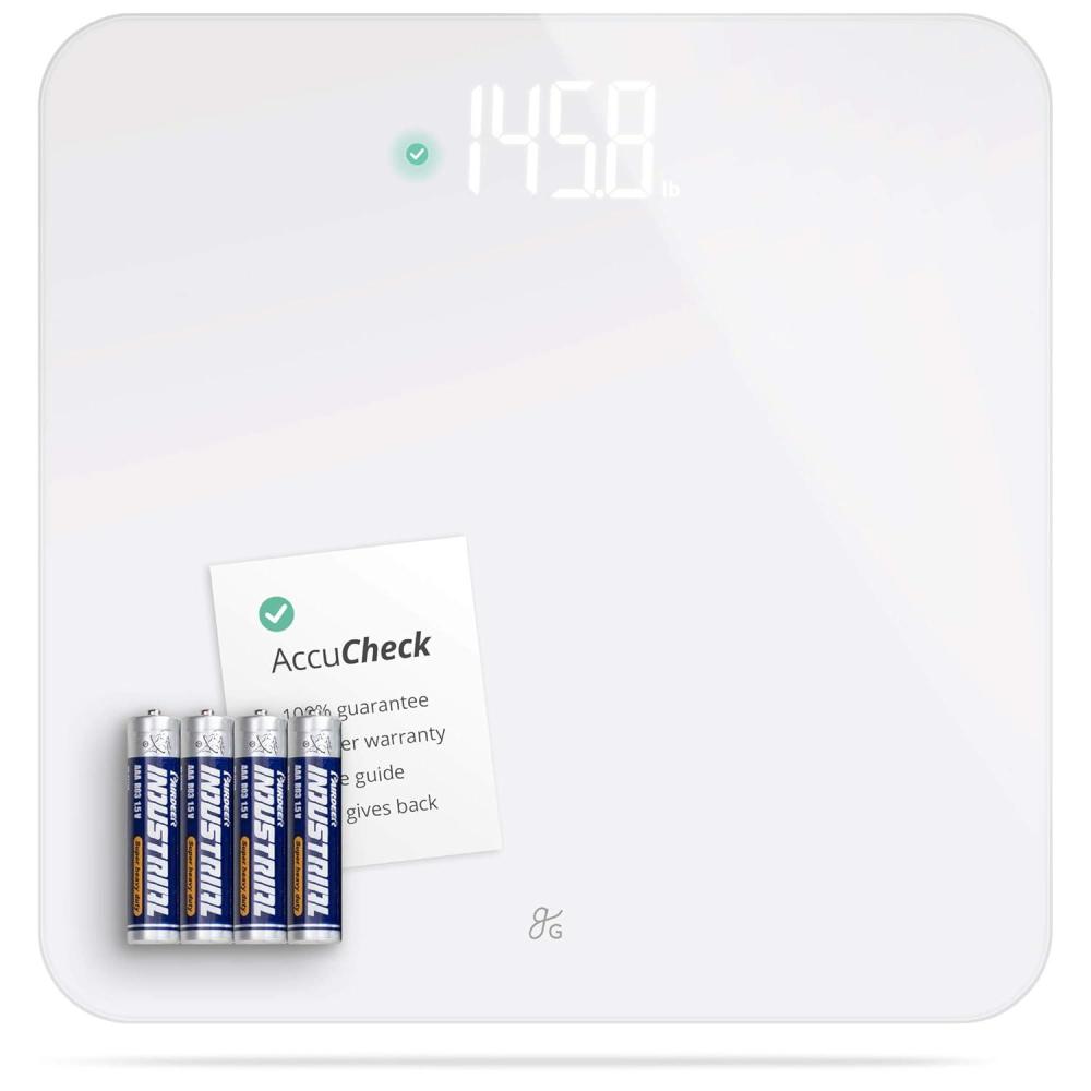 image:imageGreater Goods Smart Scale Track Your Weight Loss Journey with Verified Accuracy amp Smart GoalBased Monitoring WiFi amp Bluetooth SyncWhite