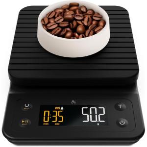 image:imageGreater Goods Coffee Scale with Timer  01g Precision Digital Coffee amp Espresso Scale for PourOver Coffee Bean Weighing Barista Brewing Waterproof Cover 3kg Capacity Onyx BlackOnyx Black
