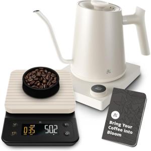 image:imageGreater Goods Electric Gooseneck Kettle and Coffee Scale Designed in St Louis Birch White