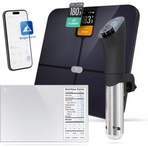 image:imageGreater Goods Nutrition Facts Food Scale Accucheck Smart Scale and Sous Vide Cooker Black