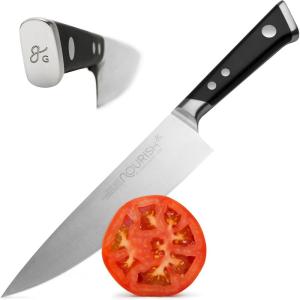 image:imageGreater Goods Premium 3Ply 9Cr18 Steel Chef Knife 8Inch Professional Kitchen Knife with Full Tang Triple Rivet HandleOnyx Black