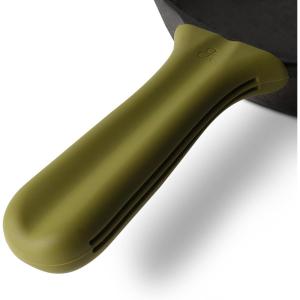 image:imageGreater Goods Silicone Handle Cover Designed for Greater Goods Cast Iron Skillet and Griddle Pumpkin OrangeMoss Green