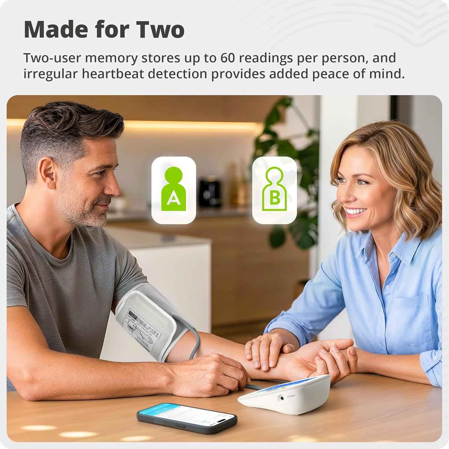 image:imageGreater Goods Bluetooth Blood Pressure Monitor with ExtraLarge Cuff 157205 Automatic Digital Upper Arm BP Monitor for Large Arms EasytoRead Backlit Display Complete Home KitAdjustable 87165 Cuff