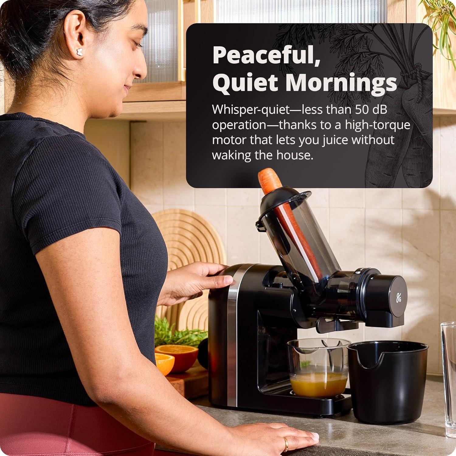 image:imageGreater Goods Cold Press Juicer Powerful Slow Masticating Juice Extractor with Quiet Motor for Fruits and Vegetables High Juice Yield Easy to Clean Onyx BlackOnyx Black