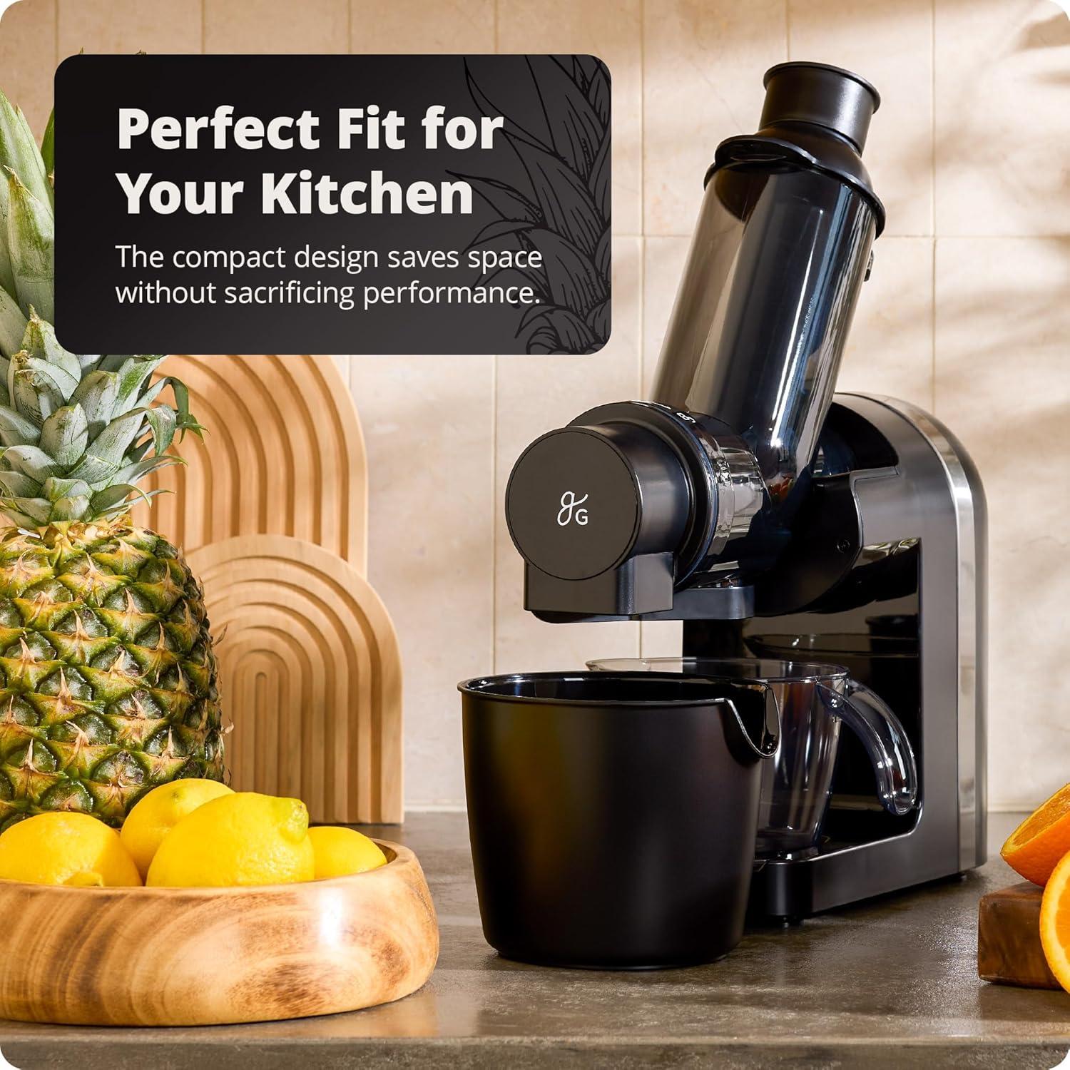 image:imageGreater Goods Cold Press Juicer Powerful Slow Masticating Juice Extractor with Quiet Motor for Fruits and Vegetables High Juice Yield Easy to Clean Onyx BlackOnyx Black