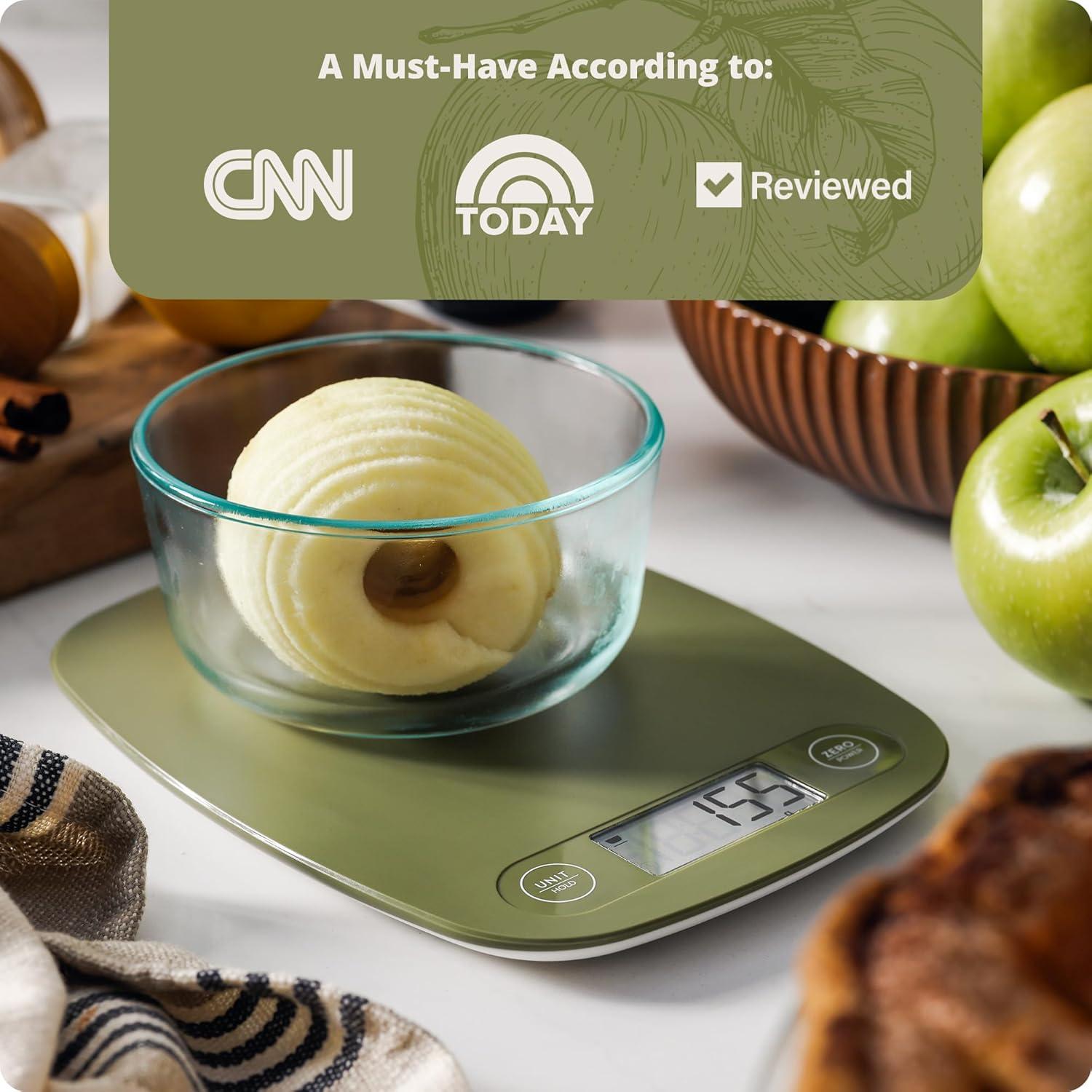 image:imageGreater Goods Food Scale Digital Kitchen Scale 1g Precision EasyTare amp Quick Conversion Slim Compact Design Durable amp Portable Ideal for Cooking Baking amp Meal PrepMoss Green