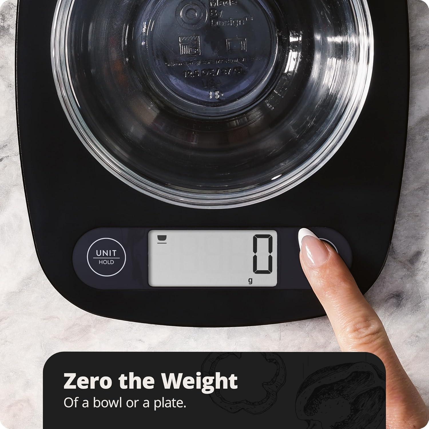 image:imageGreater Goods Food Scale Digital Kitchen Scale 1g Precision EasyTare amp Quick Conversion Slim Compact Design Durable amp Portable Ideal for Cooking Baking amp Meal PrepMatte Black