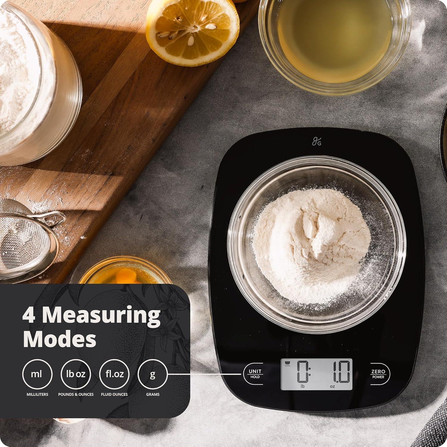 image:imageGreater Goods Food Scale Digital Kitchen Scale 1g Precision EasyTare amp Quick Conversion Slim Compact Design Durable amp Portable Ideal for Cooking Baking amp Meal PrepBlack Glass