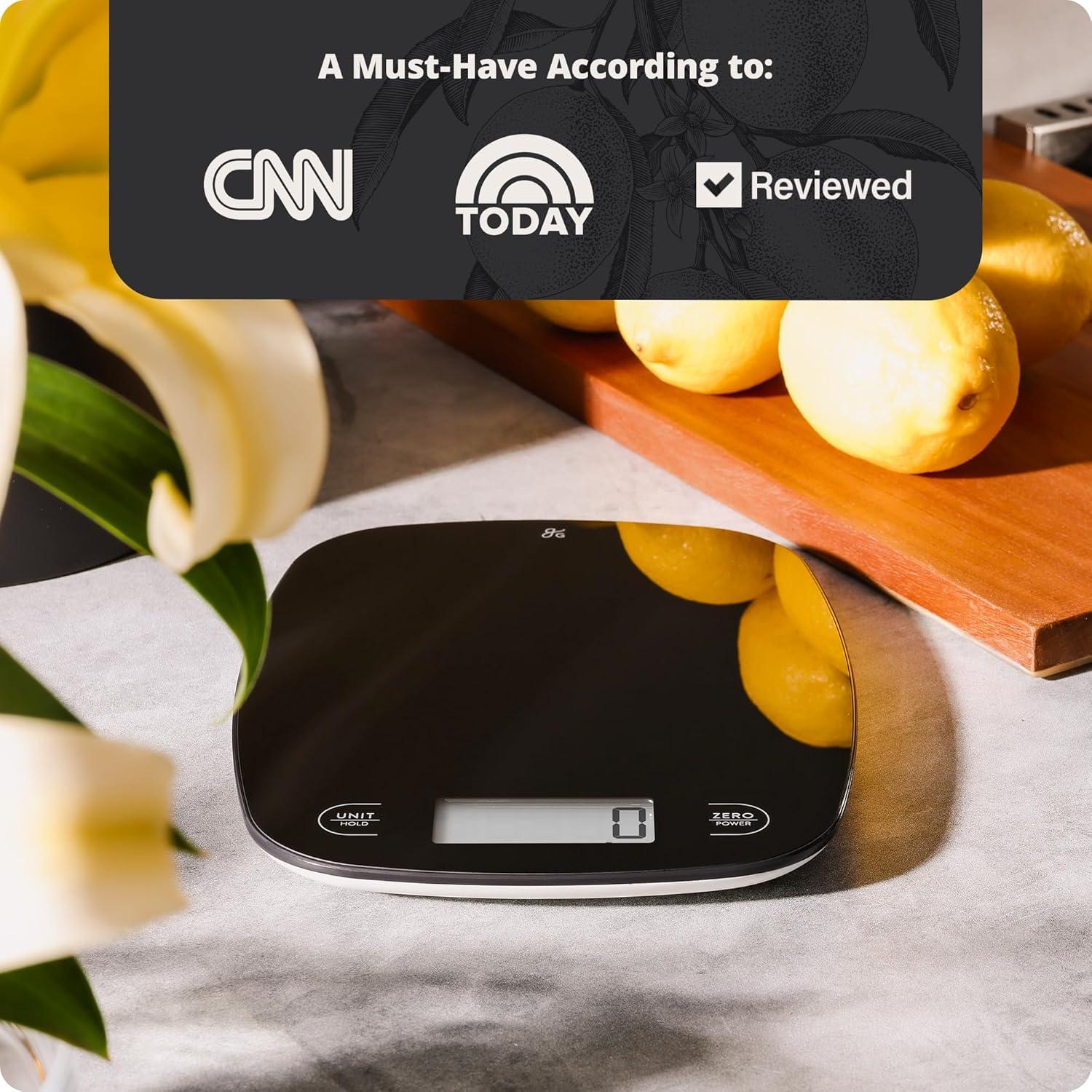 image:imageGreater Goods Food Scale Digital Kitchen Scale 1g Precision EasyTare amp Quick Conversion Slim Compact Design Durable amp Portable Ideal for Cooking Baking amp Meal PrepBlack Glass