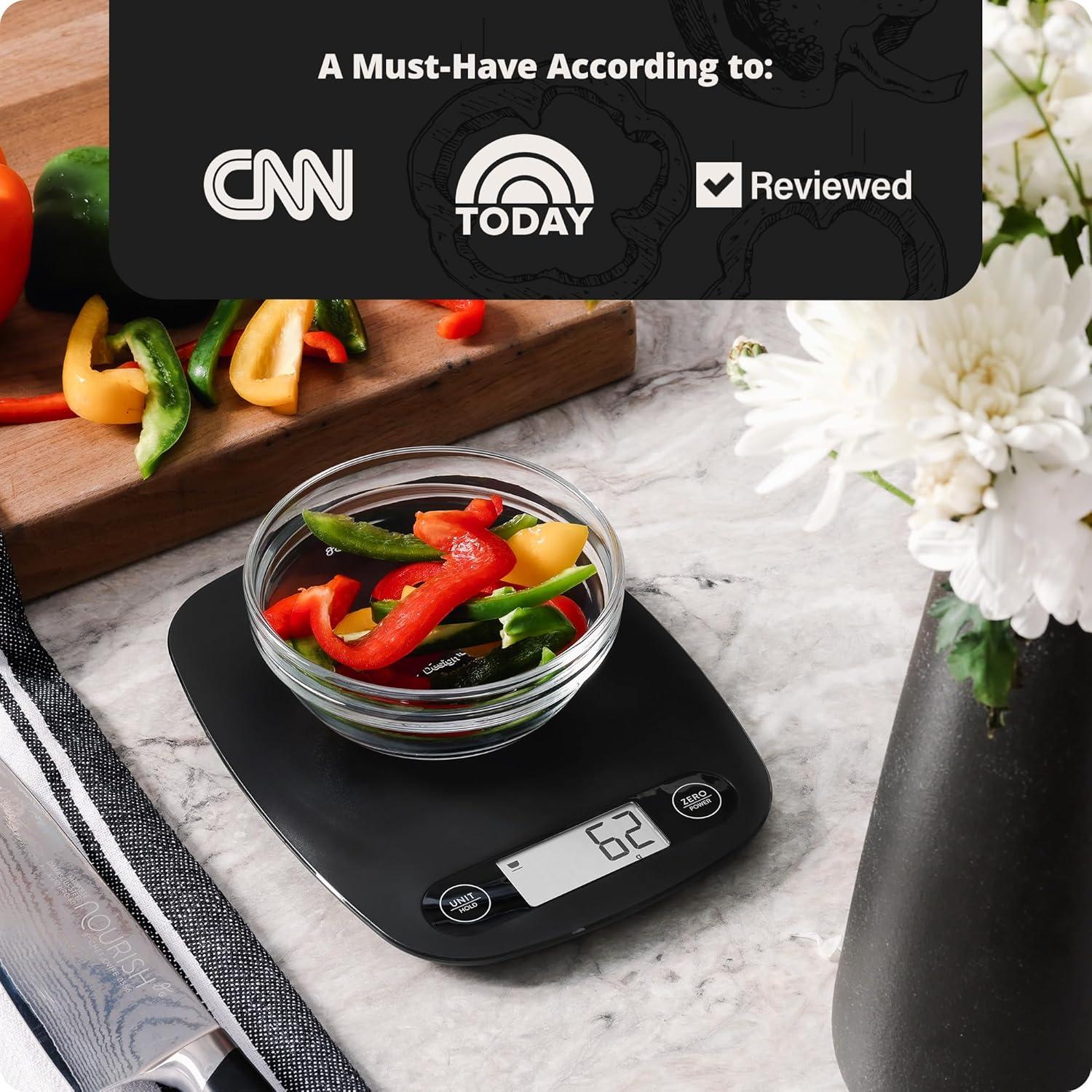 image:imageGreater Goods Food Scale Digital Kitchen Scale 1g Precision EasyTare amp Quick Conversion Slim Compact Design Durable amp Portable Ideal for Cooking Baking amp Meal PrepMatte Black