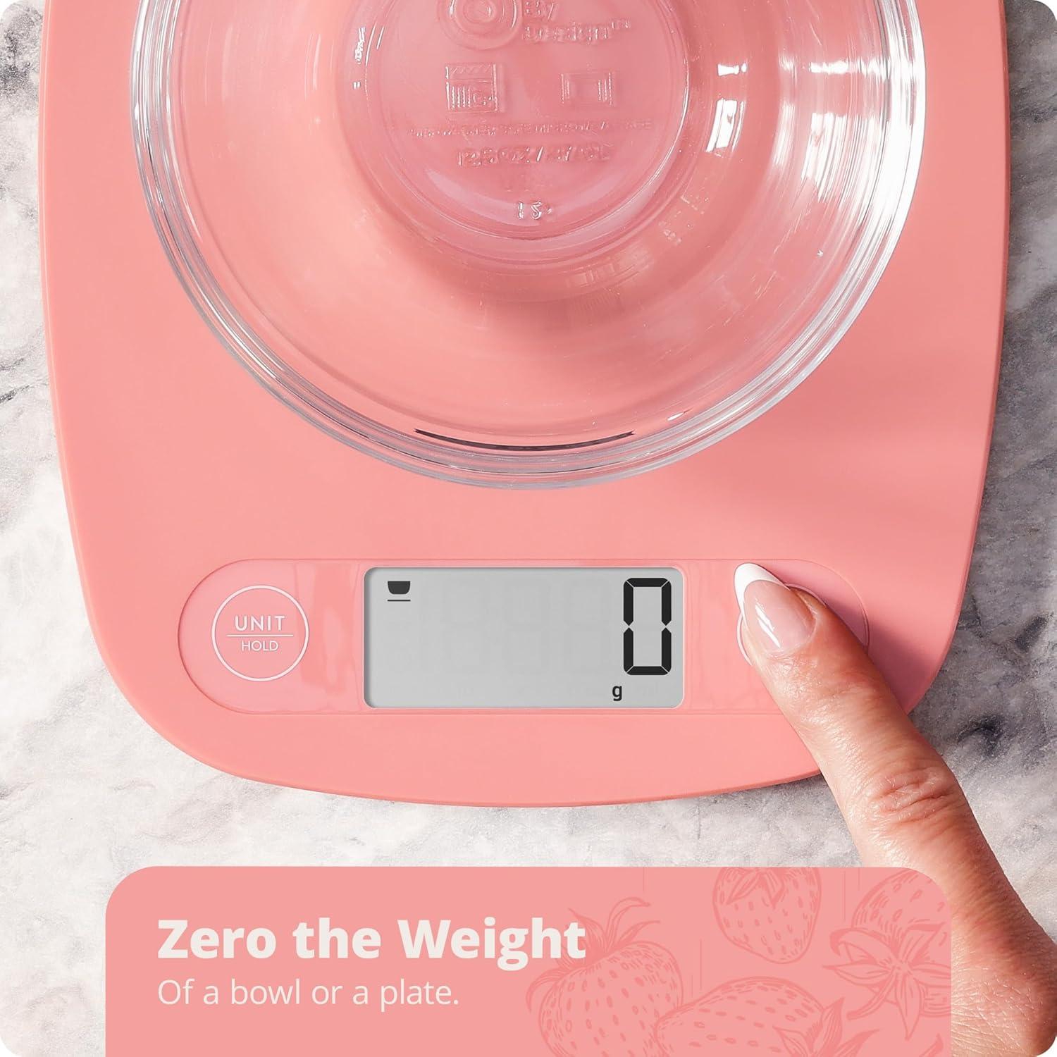 image:imageGreater Goods Food Scale Digital Kitchen Scale 1g Precision EasyTare amp Quick Conversion Slim Compact Design Durable amp Portable Ideal for Cooking Baking amp Meal PrepPink