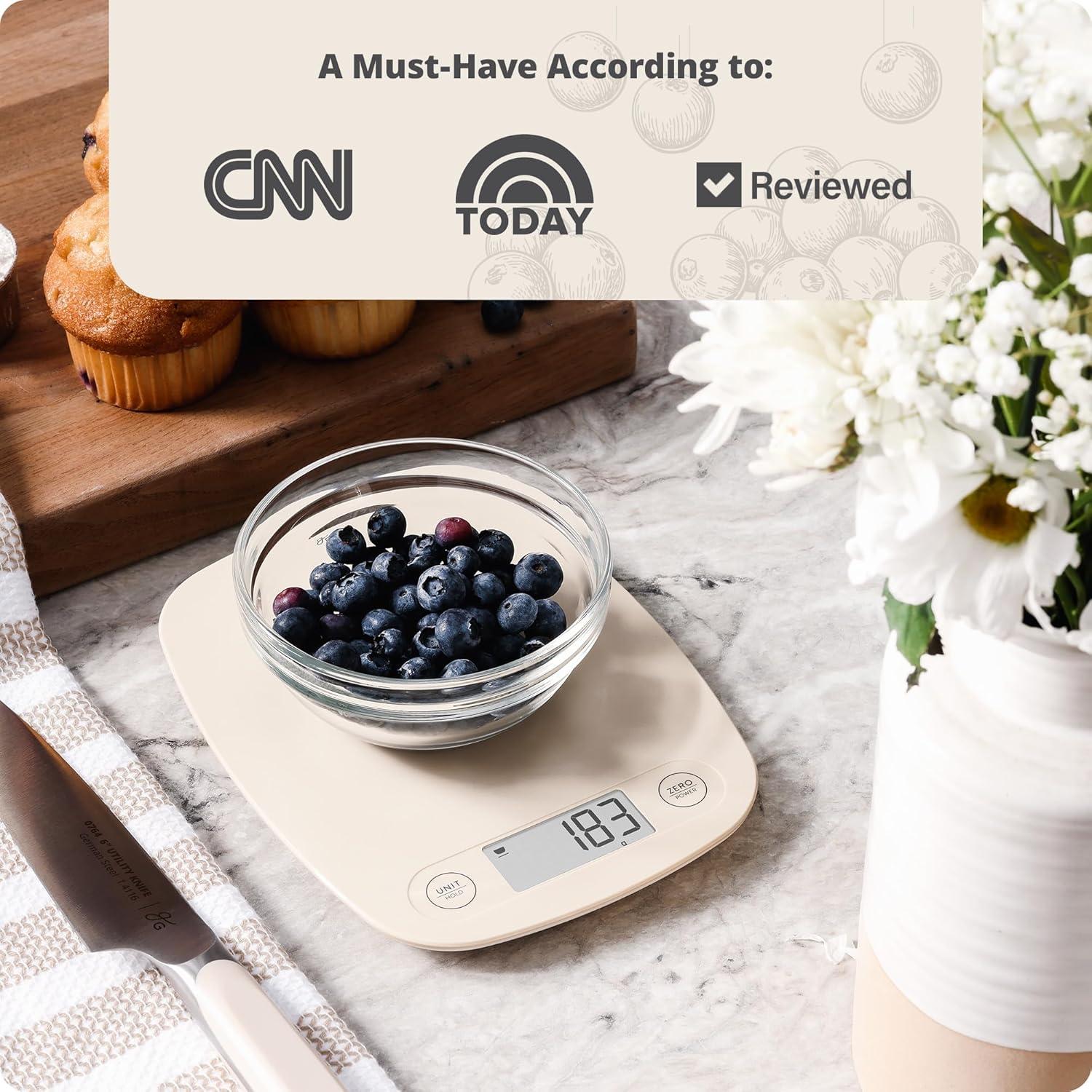 image:imageGreater Goods Food Scale Digital Kitchen Scale 1g Precision EasyTare amp Quick Conversion Slim Compact Design Durable amp Portable Ideal for Cooking Baking amp Meal PrepBirch