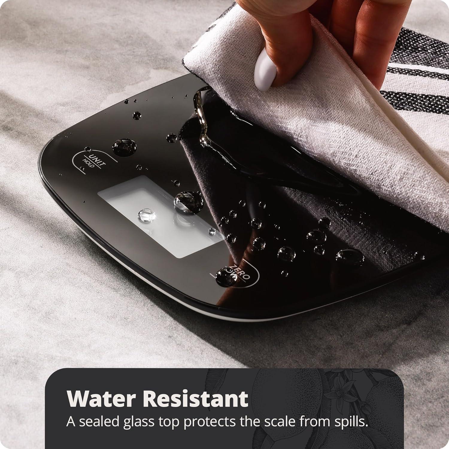 image:imageGreater Goods Food Scale Digital Kitchen Scale 1g Precision EasyTare amp Quick Conversion Slim Compact Design Durable amp Portable Ideal for Cooking Baking amp Meal PrepBlack Glass