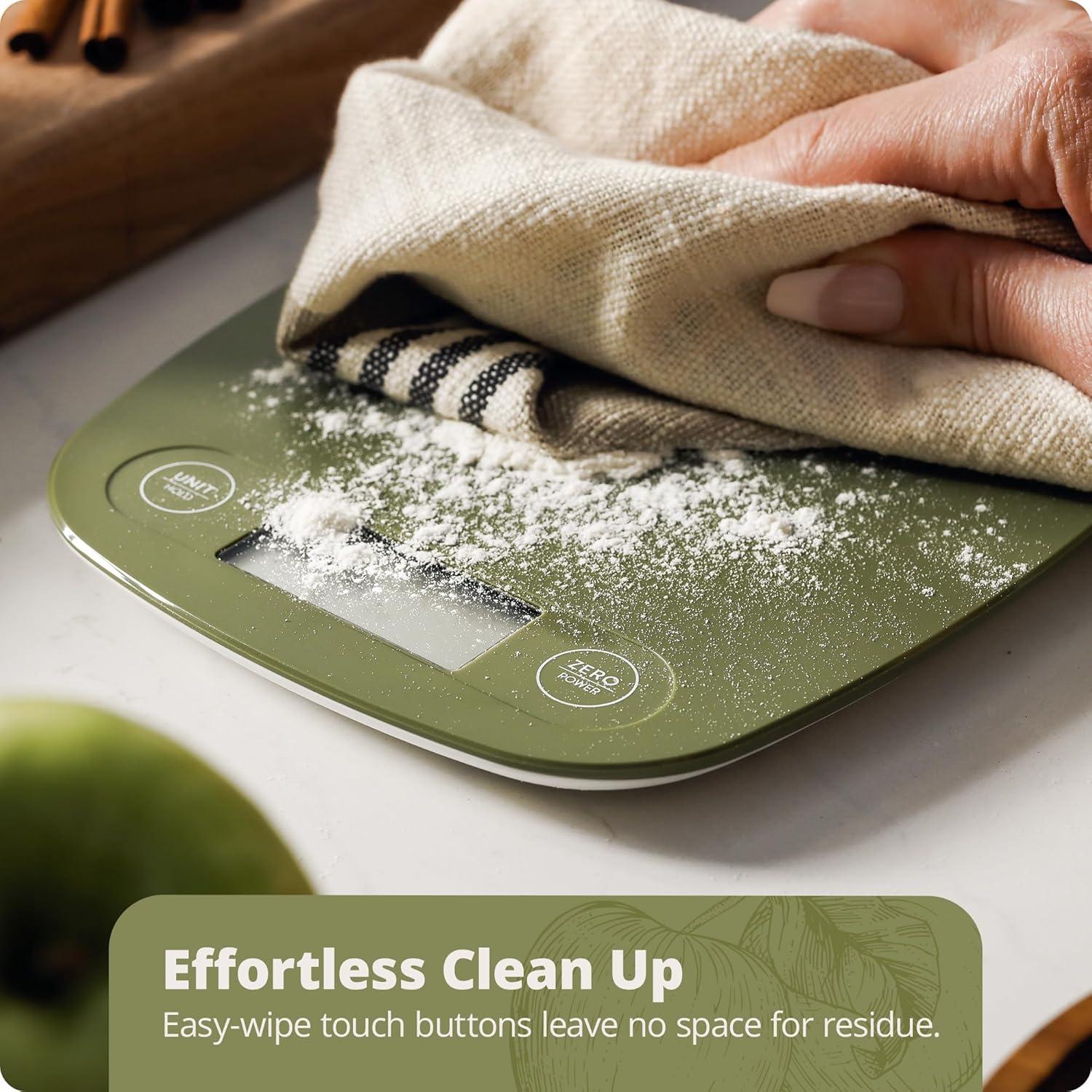 image:imageGreater Goods Food Scale Digital Kitchen Scale 1g Precision EasyTare amp Quick Conversion Slim Compact Design Durable amp Portable Ideal for Cooking Baking amp Meal PrepMoss Green