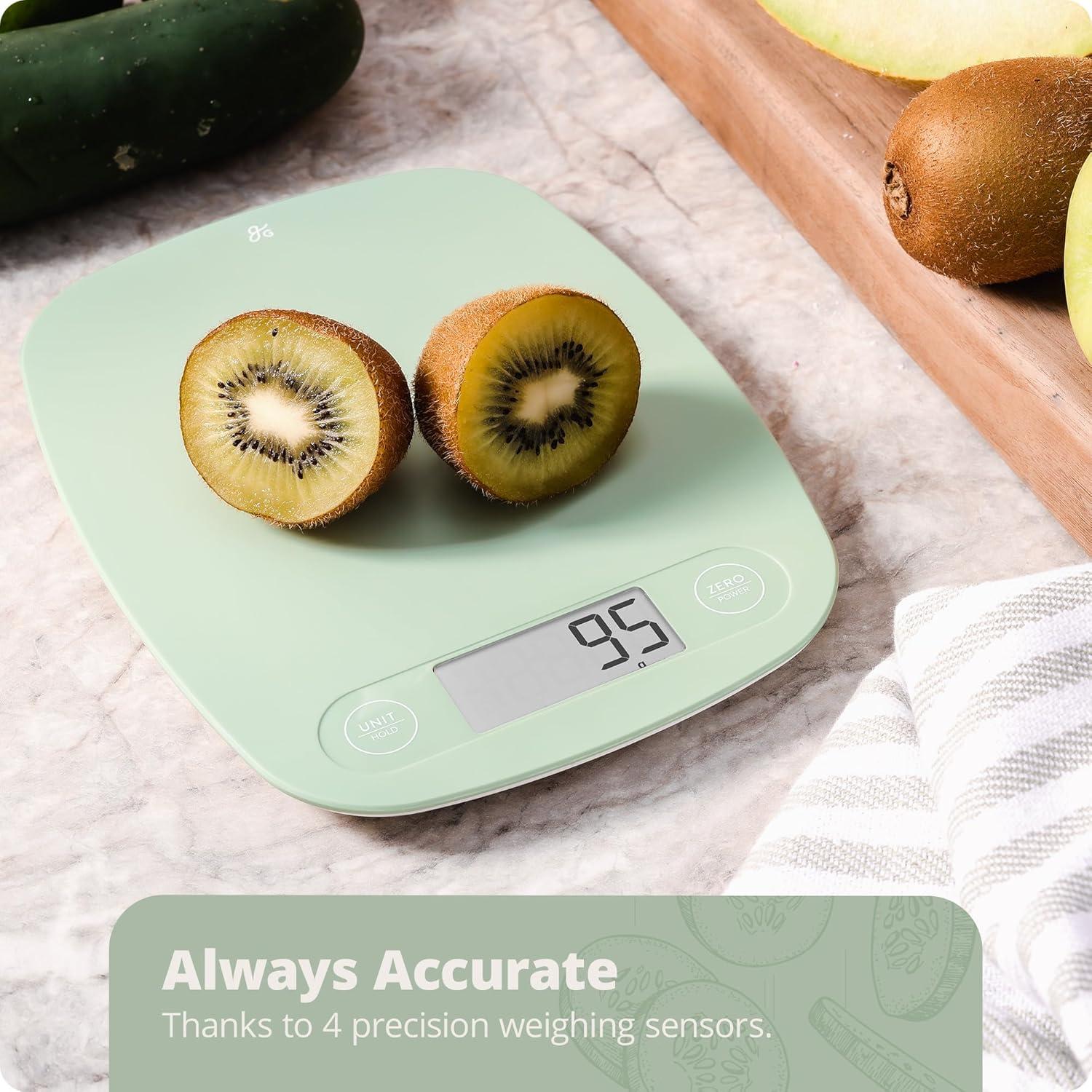 image:imageGreater Goods Food Scale Digital Kitchen Scale 1g Precision EasyTare amp Quick Conversion Slim Compact Design Durable amp Portable Ideal for Cooking Baking amp Meal PrepSage Green