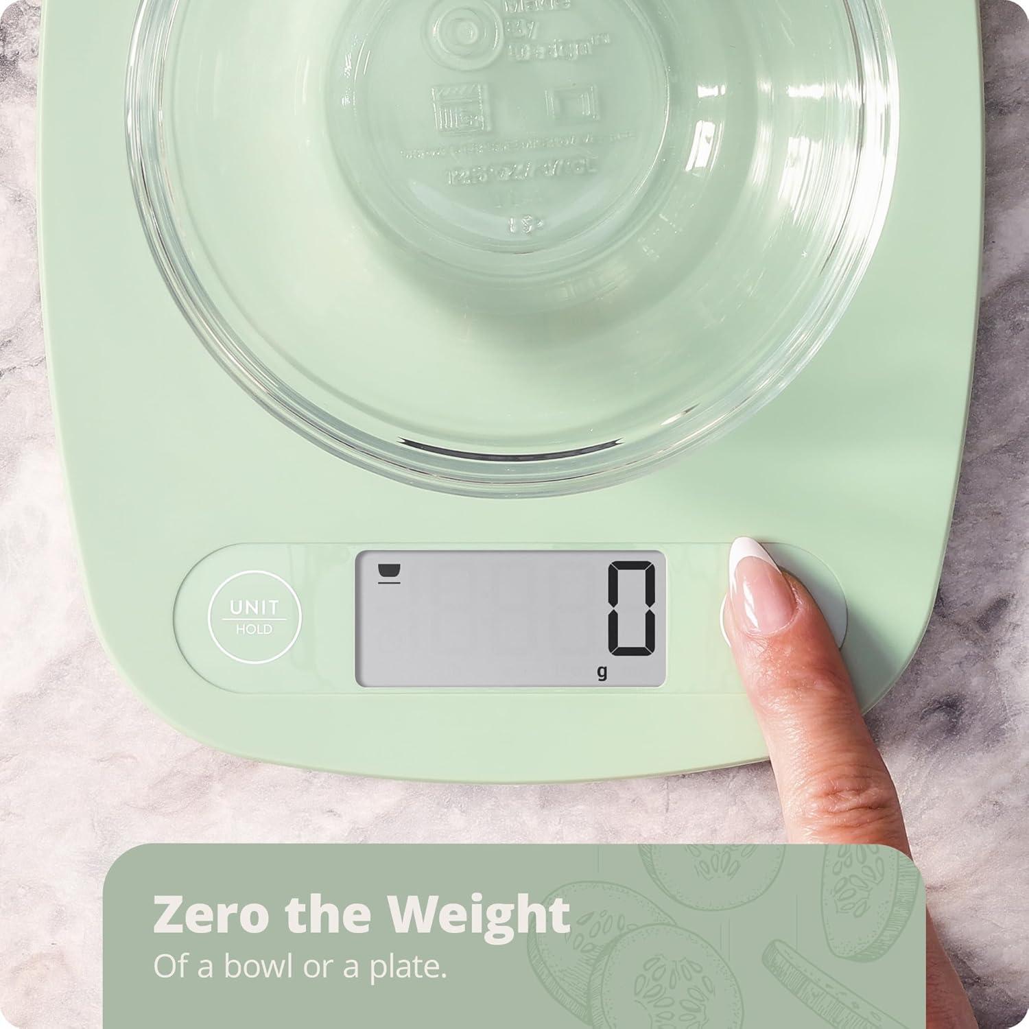 image:imageGreater Goods Food Scale Digital Kitchen Scale 1g Precision EasyTare amp Quick Conversion Slim Compact Design Durable amp Portable Ideal for Cooking Baking amp Meal PrepSage Green