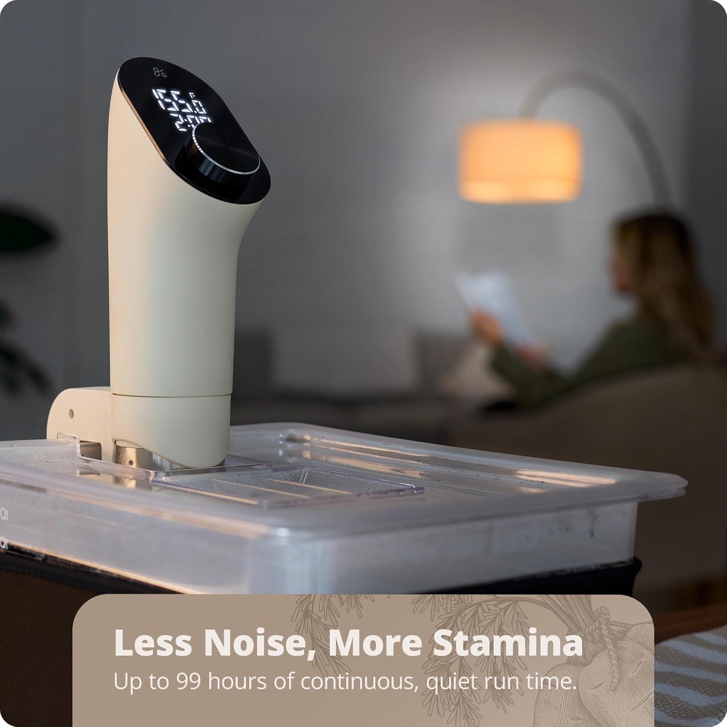 image:imageGreater Goods Kitchen Sous Vide Machine Precision Cooker Immersion Circulator Brushless Motor 1100 Watts Onyx BlackB Birch