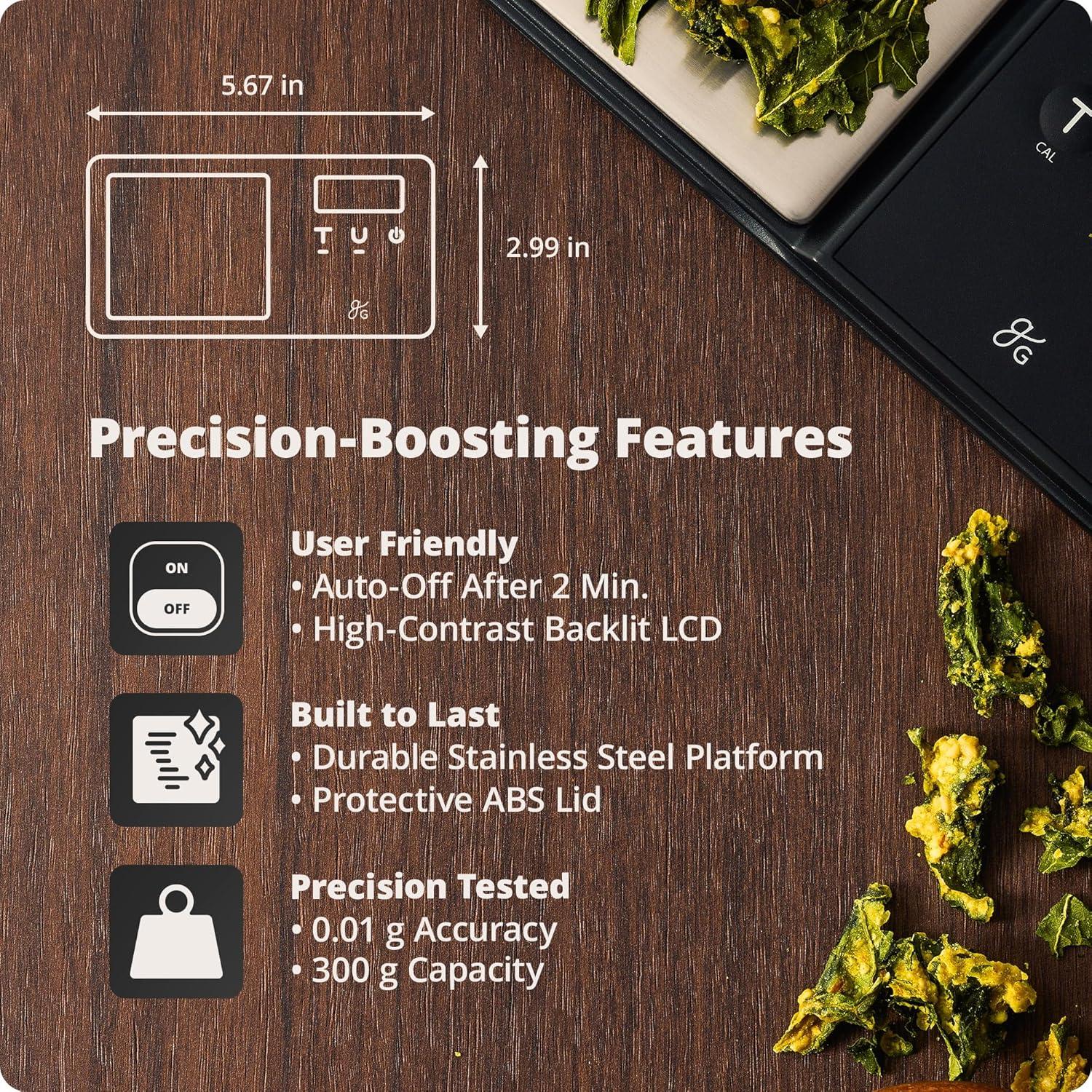 image:imageGreater Goods Precision Pocket Scale 300 x 001g Digital Milligrams Scale with 6 Units for Jewelry Coins Herbs Food and Small Precise ThingsPocket Scale 001g