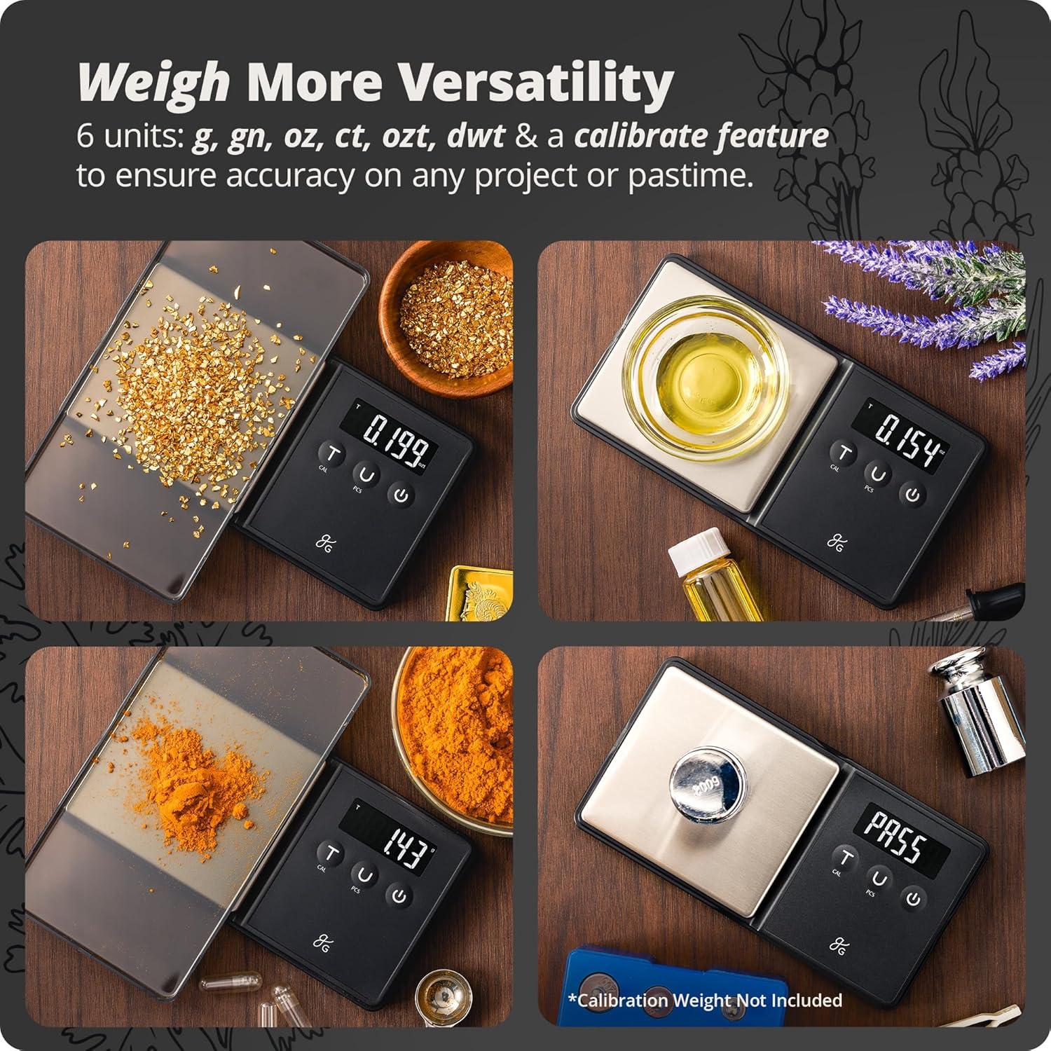 image:imageGreater Goods Precision Pocket Scale 300 x 001g Digital Milligrams Scale with 6 Units for Jewelry Coins Herbs Food and Small Precise ThingsPocket Scale 001g