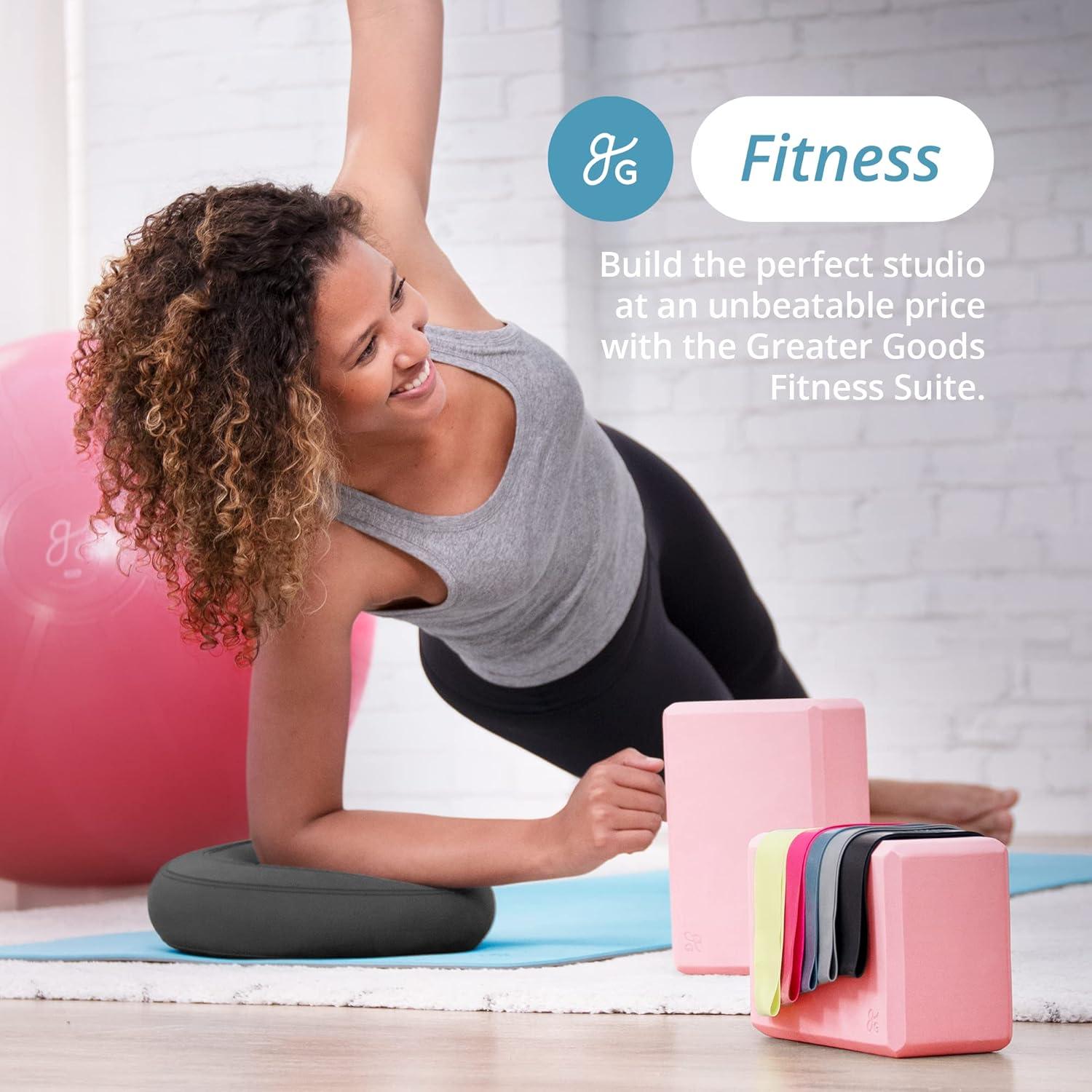 image:imageGreater Goods Yoga Ball AntiBurst Exercise Ball for Pilates Stability Pregnancy amp Workouts Includes Pump in Multiple Sizes and ColorsGray