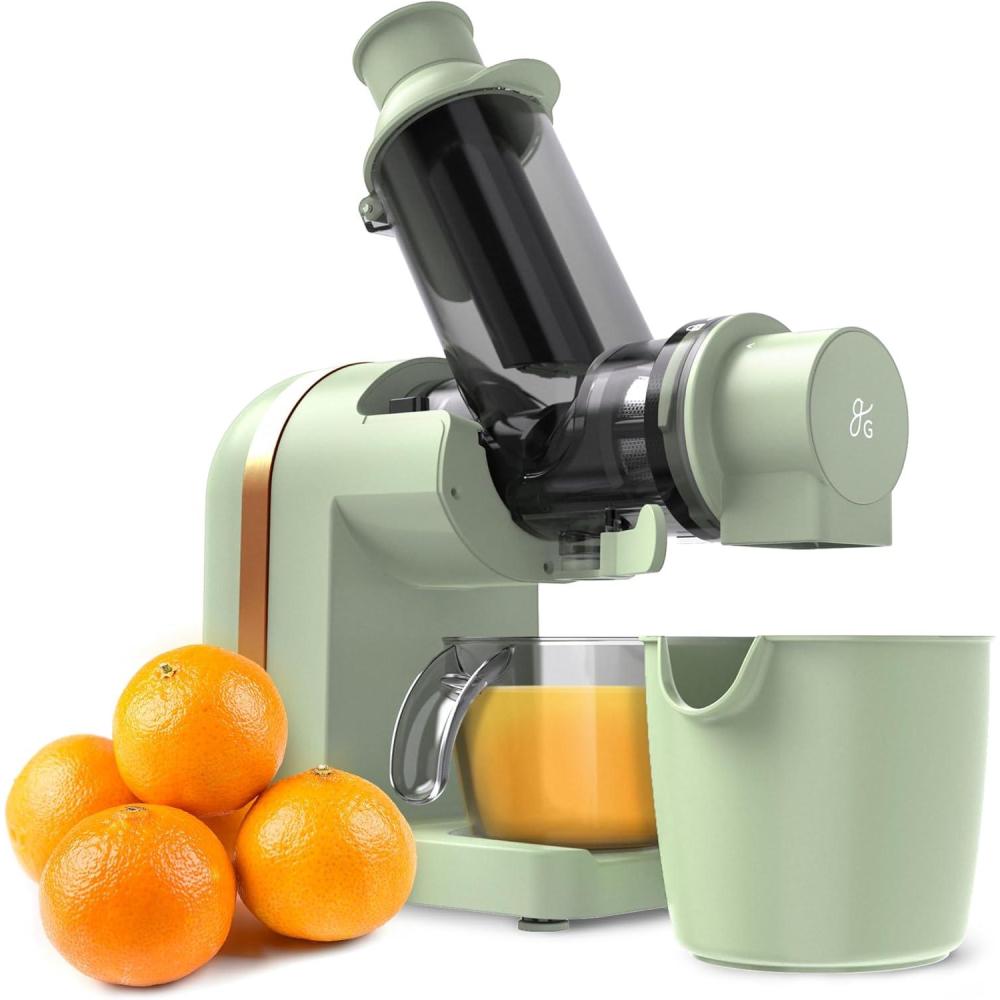 image:imageGreater Goods Cold Press Juicer Powerful Slow Masticating Juice Extractor with Quiet Motor for Fruits and Vegetables High Juice Yield Easy to Clean Onyx BlackSage Green
