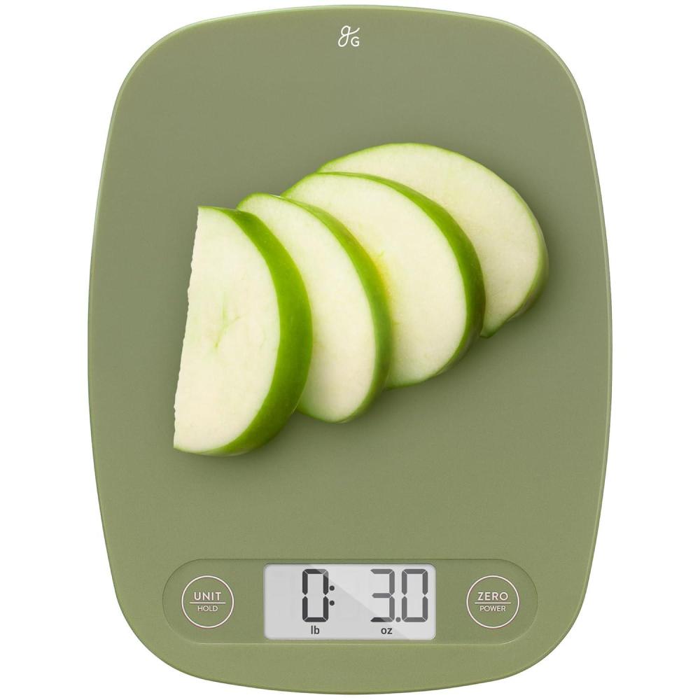 image:imageGreater Goods Food Scale Digital Kitchen Scale 1g Precision EasyTare amp Quick Conversion Slim Compact Design Durable amp Portable Ideal for Cooking Baking amp Meal PrepMoss Green