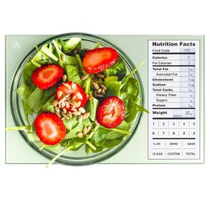 image:imageGreater Goods Food Scale with Nutrition Calculator Non Connected Calorie Scale for Meal Prep Weight Loss 2000 PreLoaded Food Codes Compact Kitchen Scale Battery Operated 11lb Capacity SilverSage Green