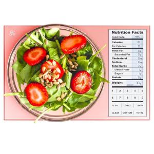 image:imageGreater Goods Food Scale with Nutrition Calculator Non Connected Calorie Scale for Meal Prep Weight Loss 2000 PreLoaded Food Codes Compact Kitchen Scale Battery Operated 11lb Capacity SilverCoral Pink
