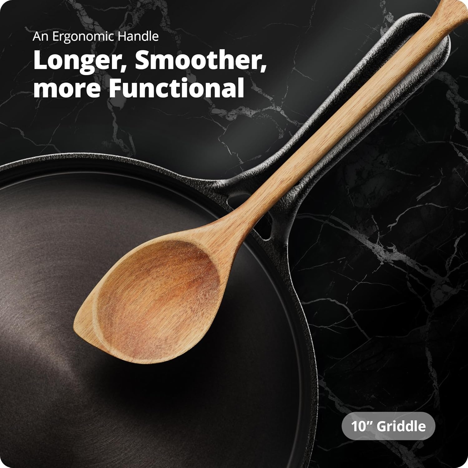 image:imageGreater Goods Cast Iron Griddle with Organically PreSeasoned Surface 10inch Stove Top Griddle Pan